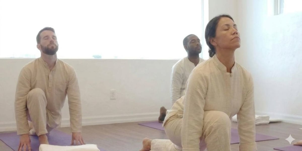 Classical Hatha Yoga practitioners in a Mississauga studio