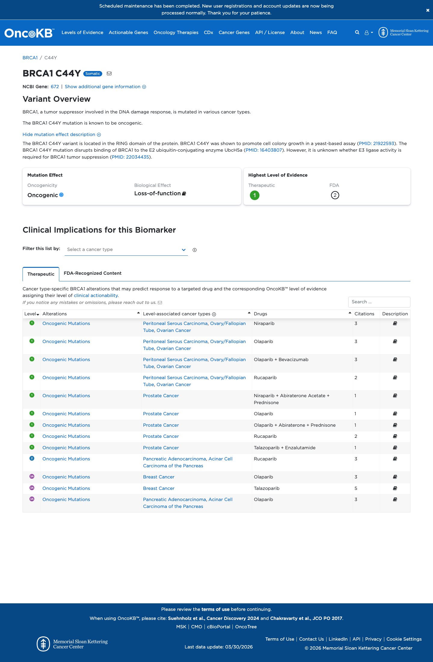 Functional evidence