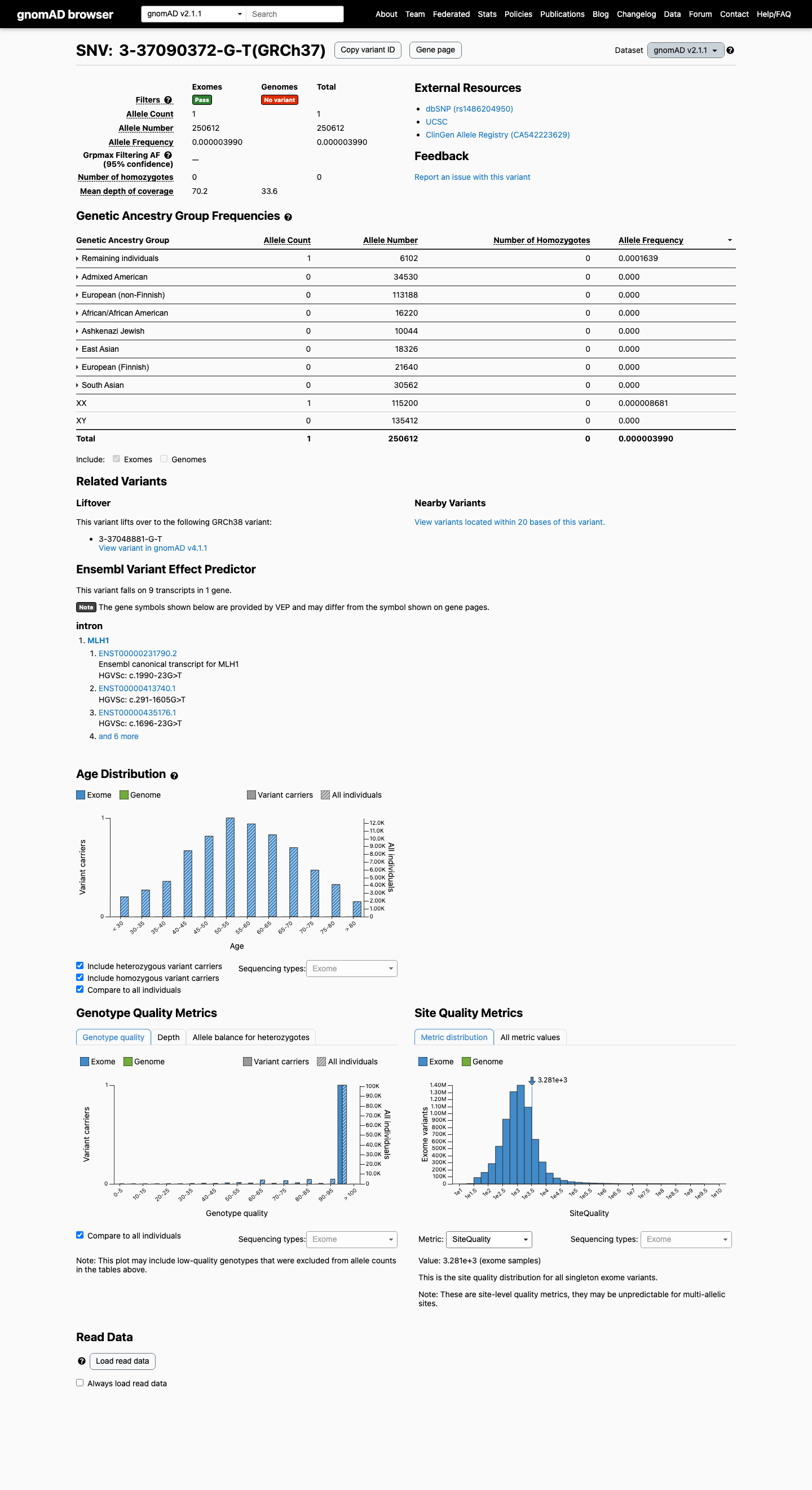 gnomAD v2.1 screenshot