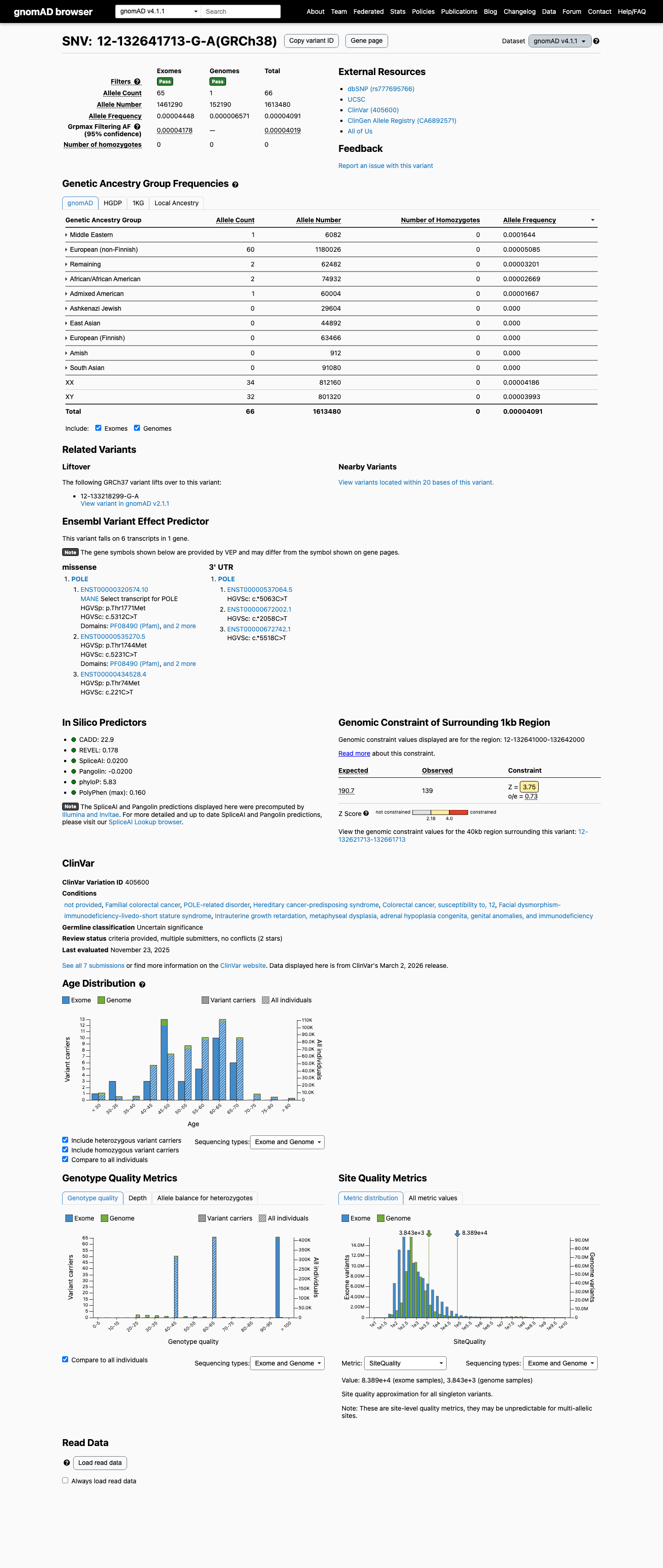 gnomAD v4.1 screenshot