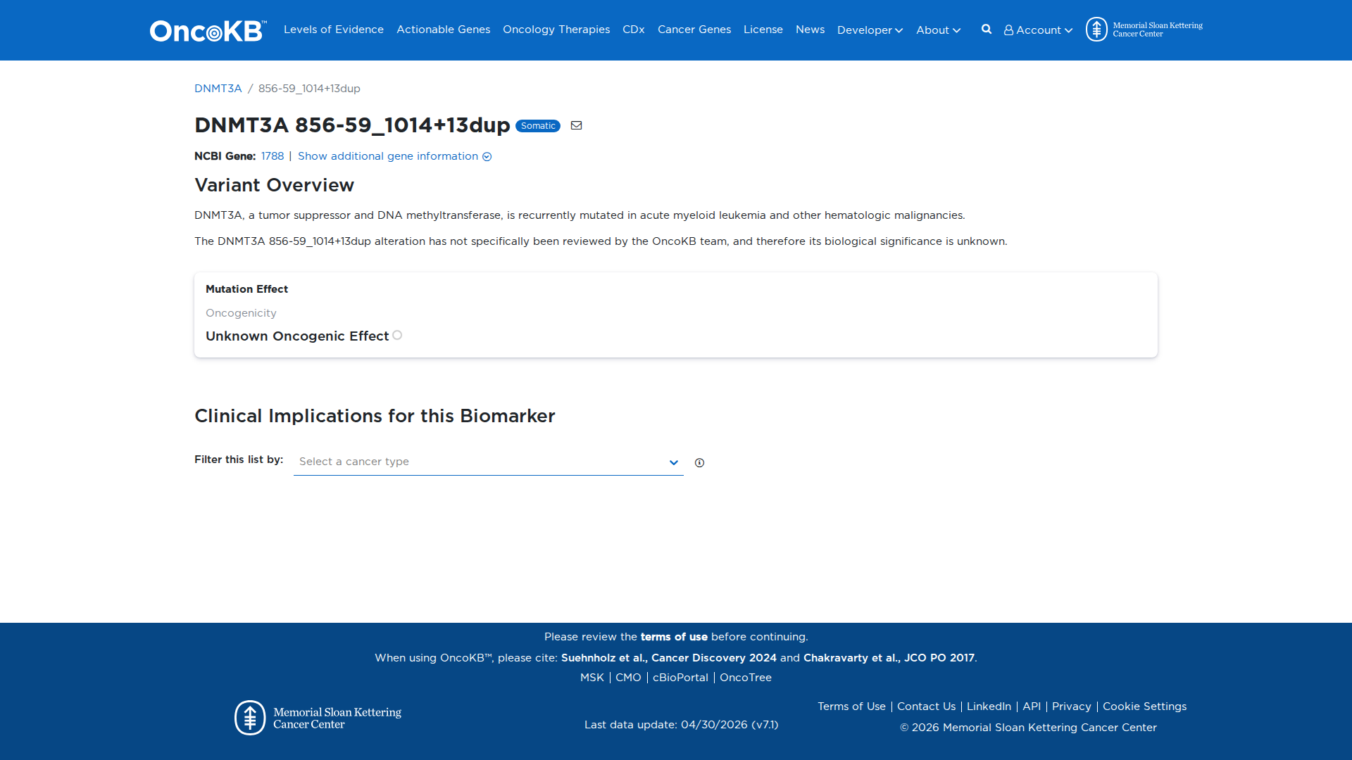 OncoKB Preview