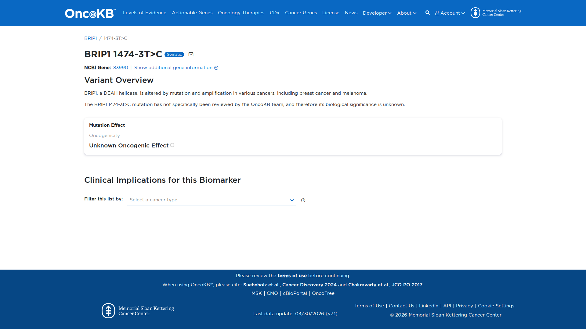 OncoKB Preview