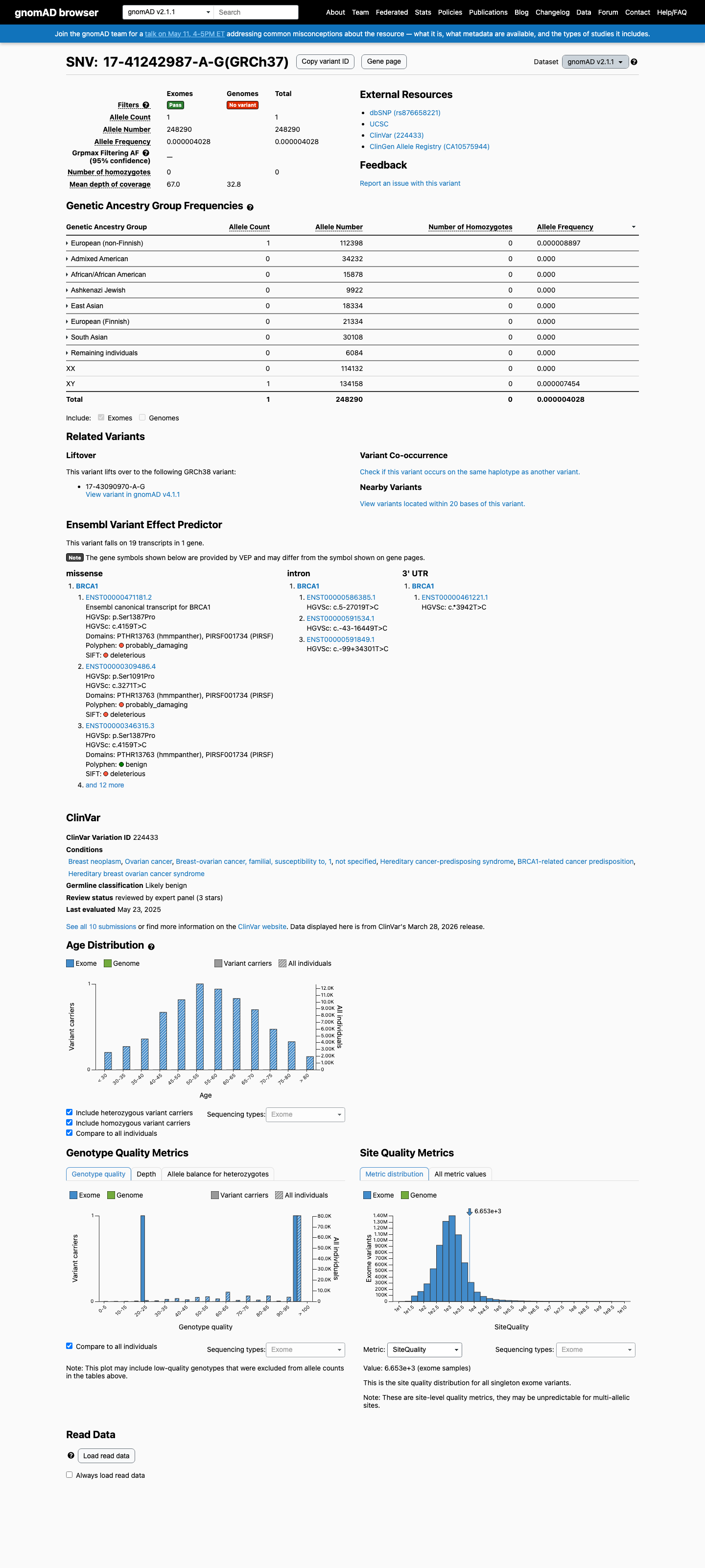 gnomAD v2.1 screenshot