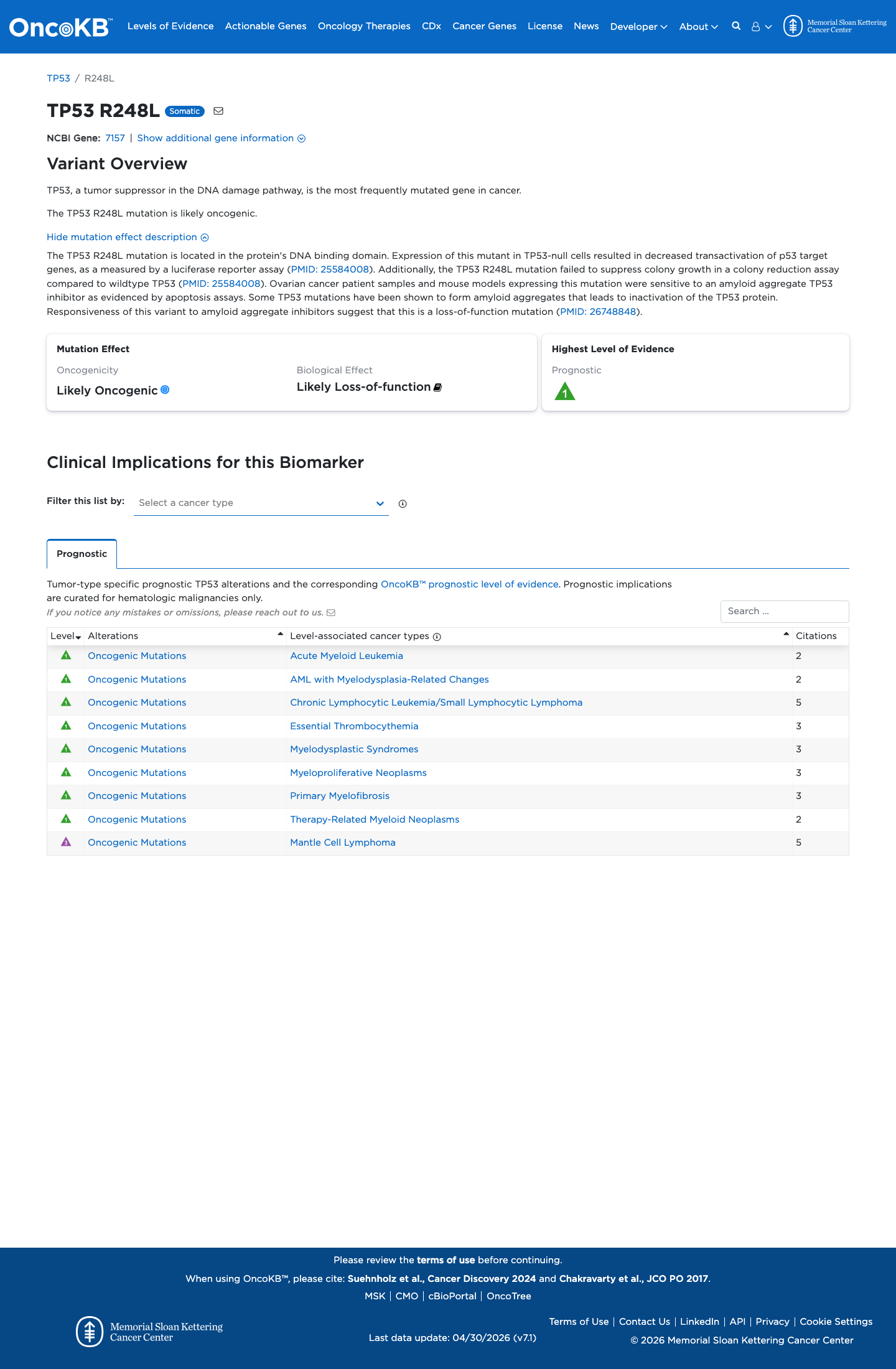 Functional evidence