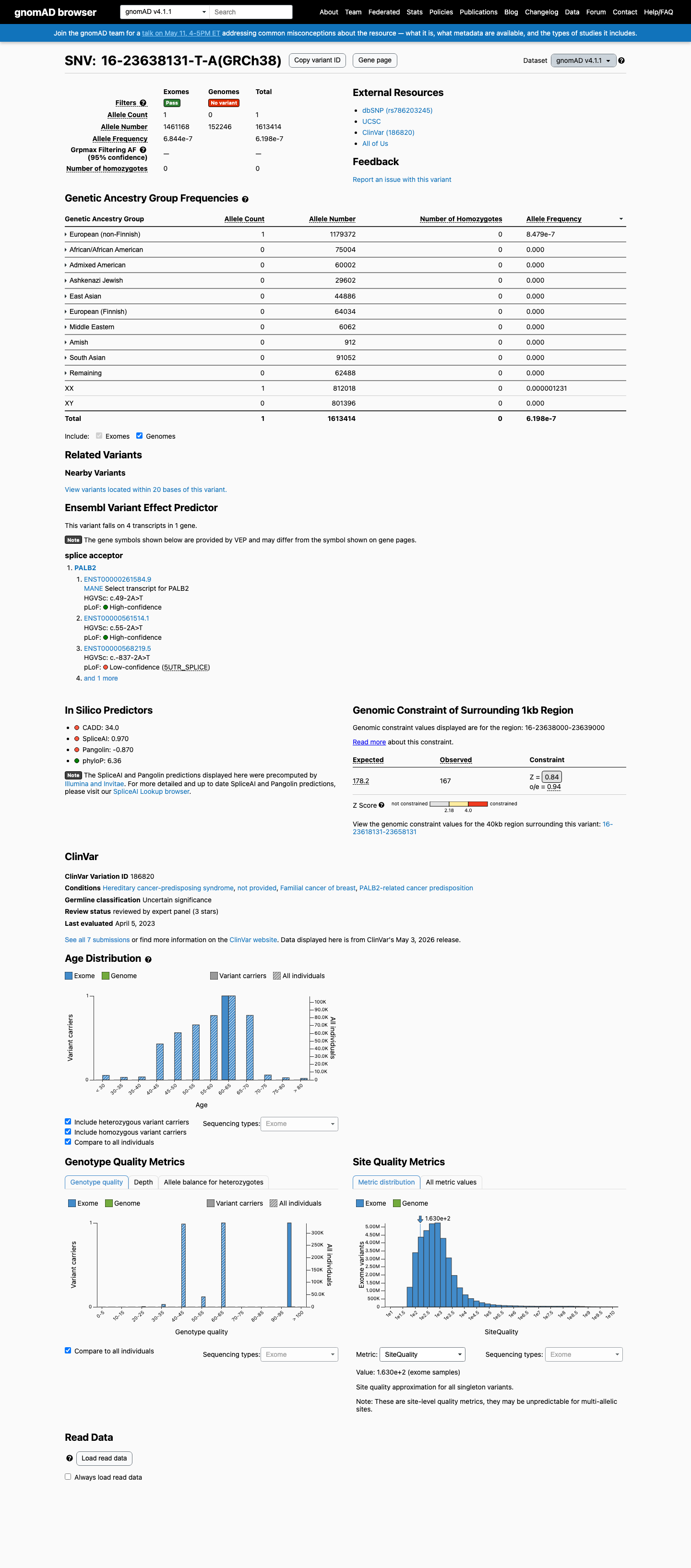gnomAD v4.1 evidence