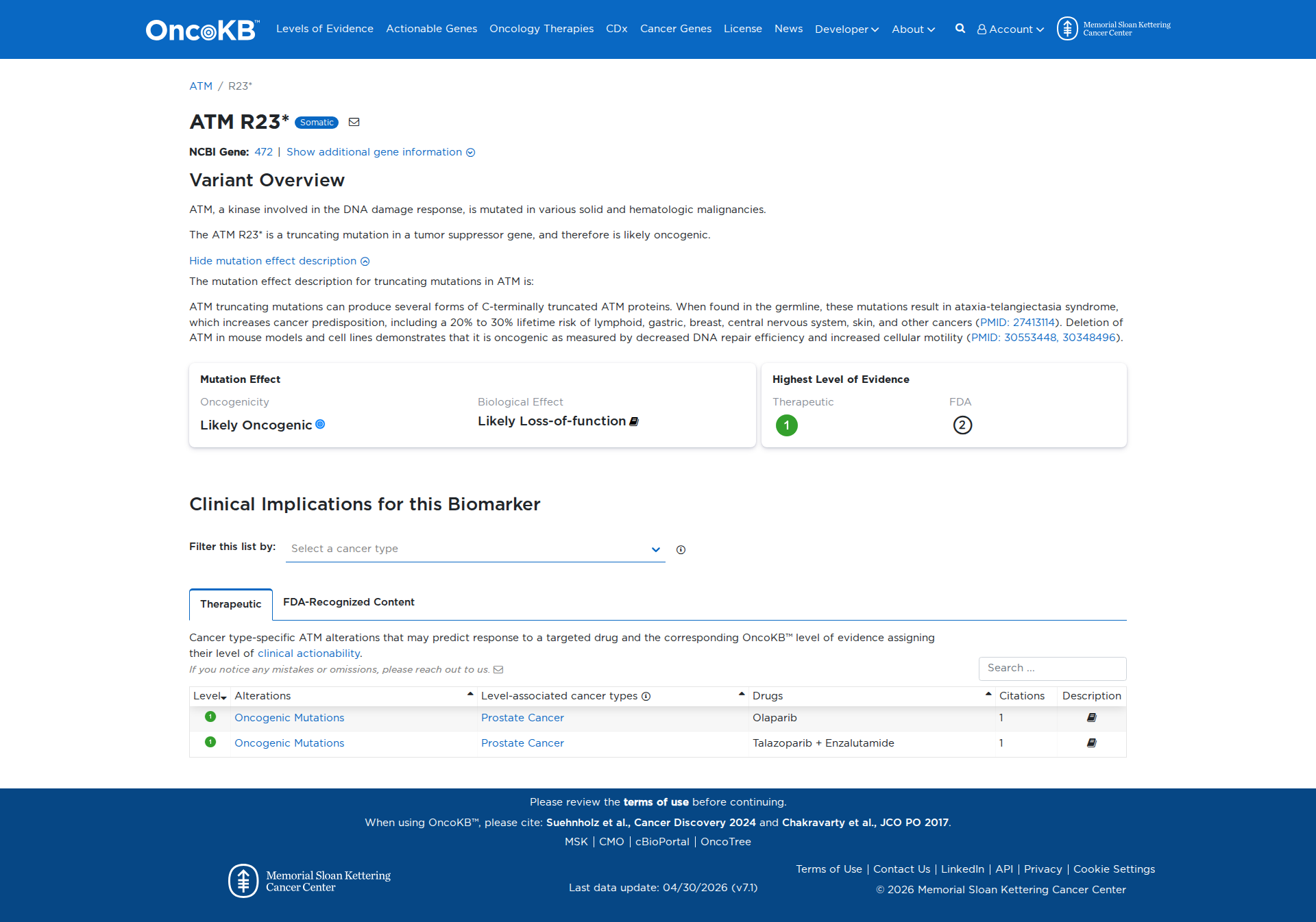 OncoKB Preview