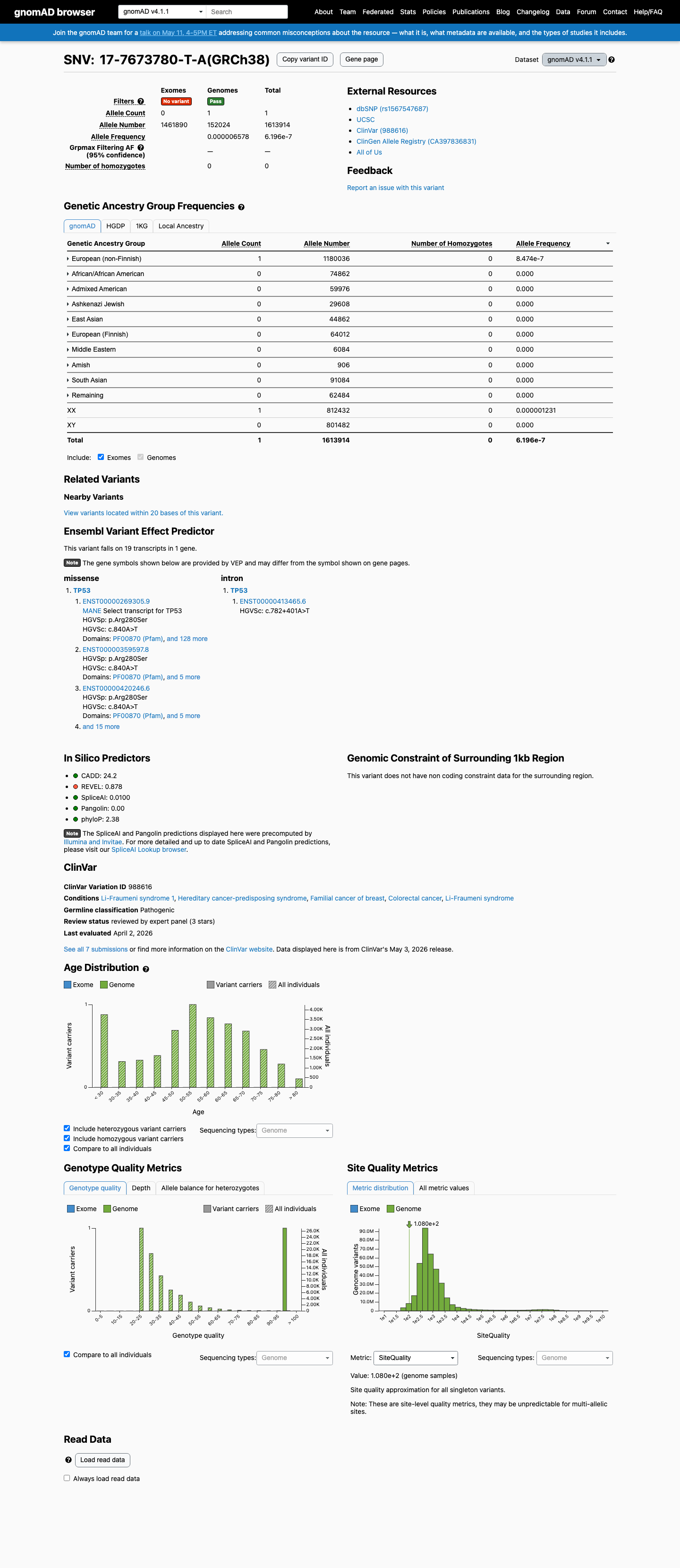 gnomAD v4.1 evidence