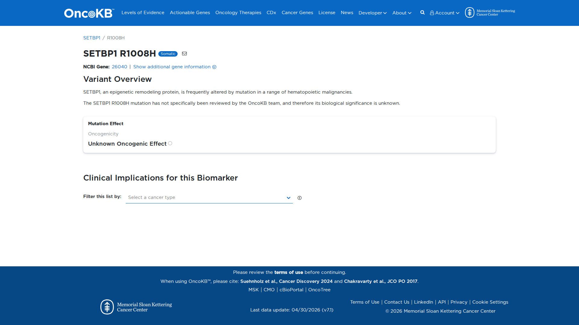 OncoKB Preview