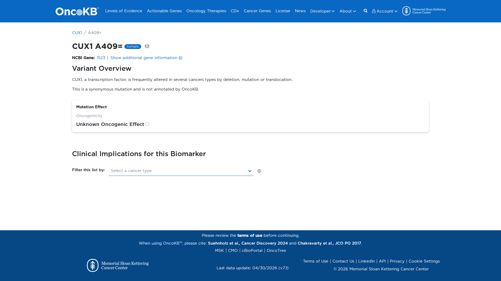 OncoKB Preview