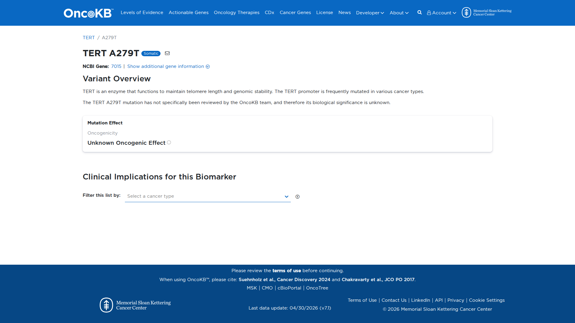 OncoKB Preview
