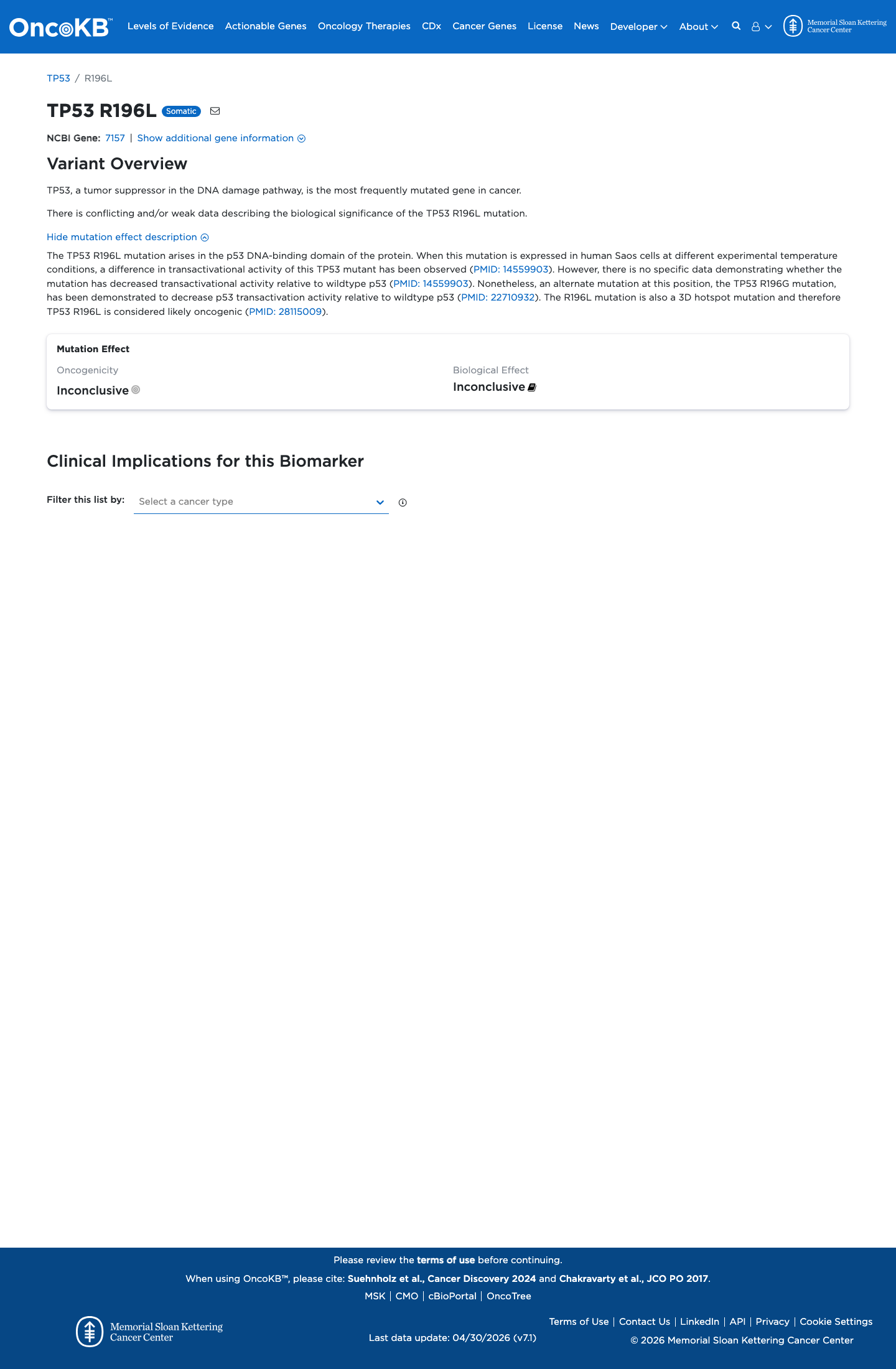 Functional evidence