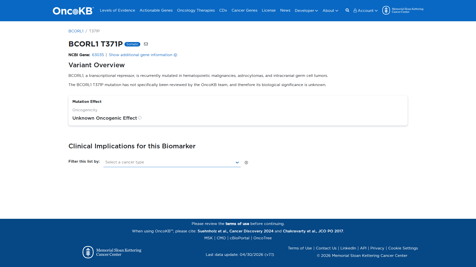OncoKB Preview