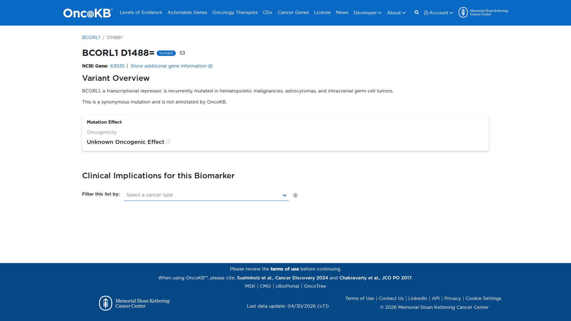 OncoKB Preview
