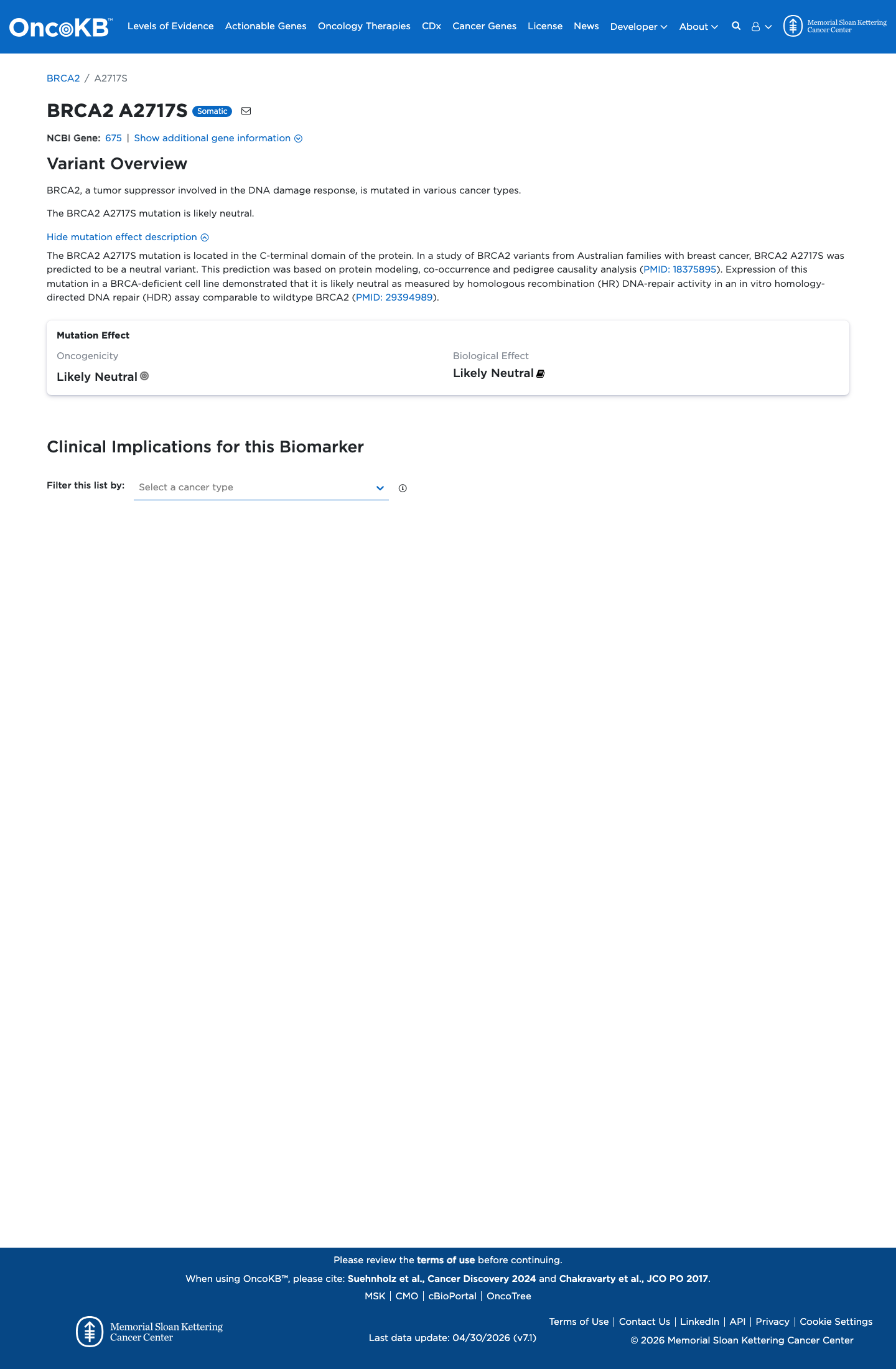 Functional evidence