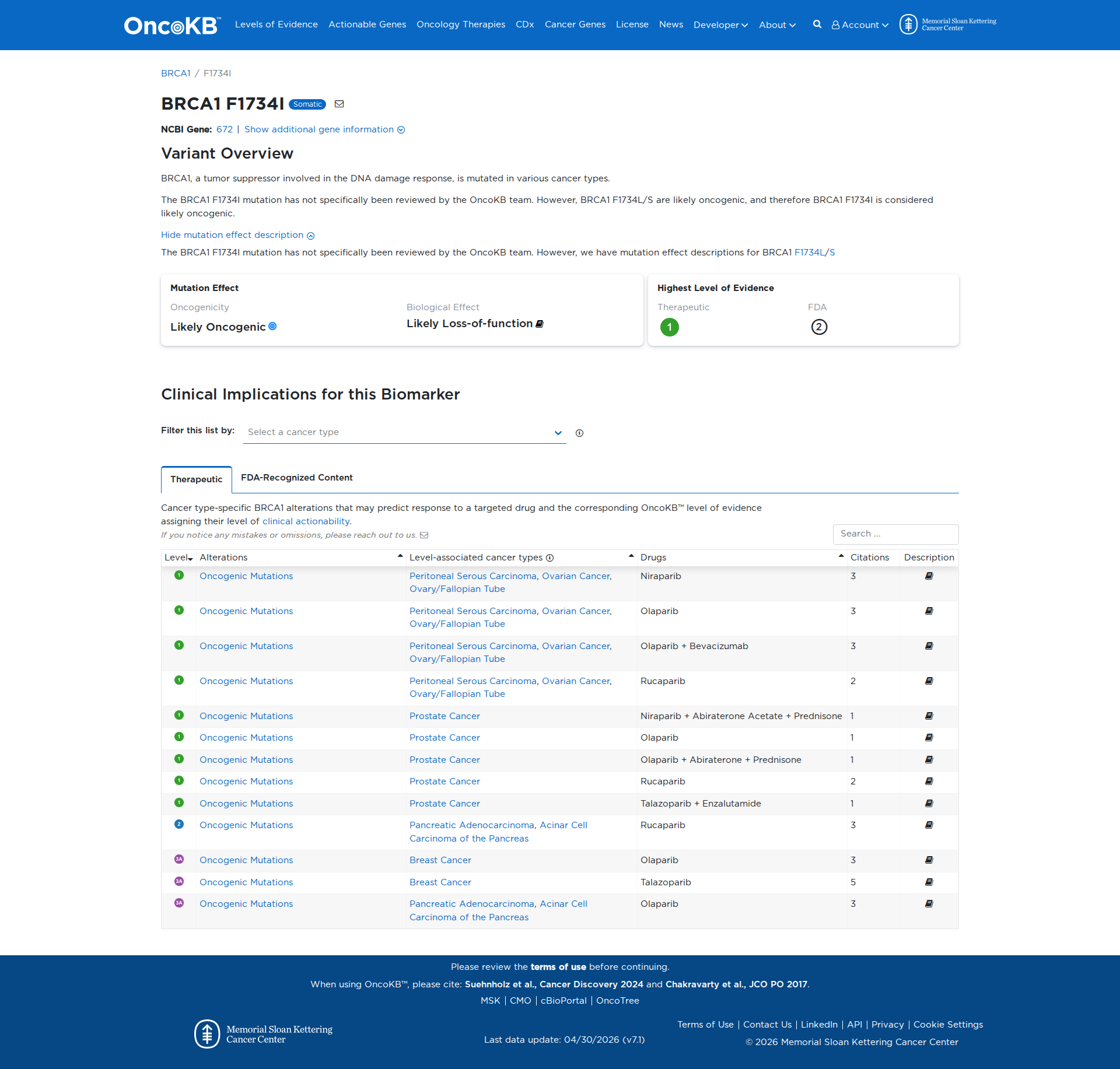 OncoKB Preview
