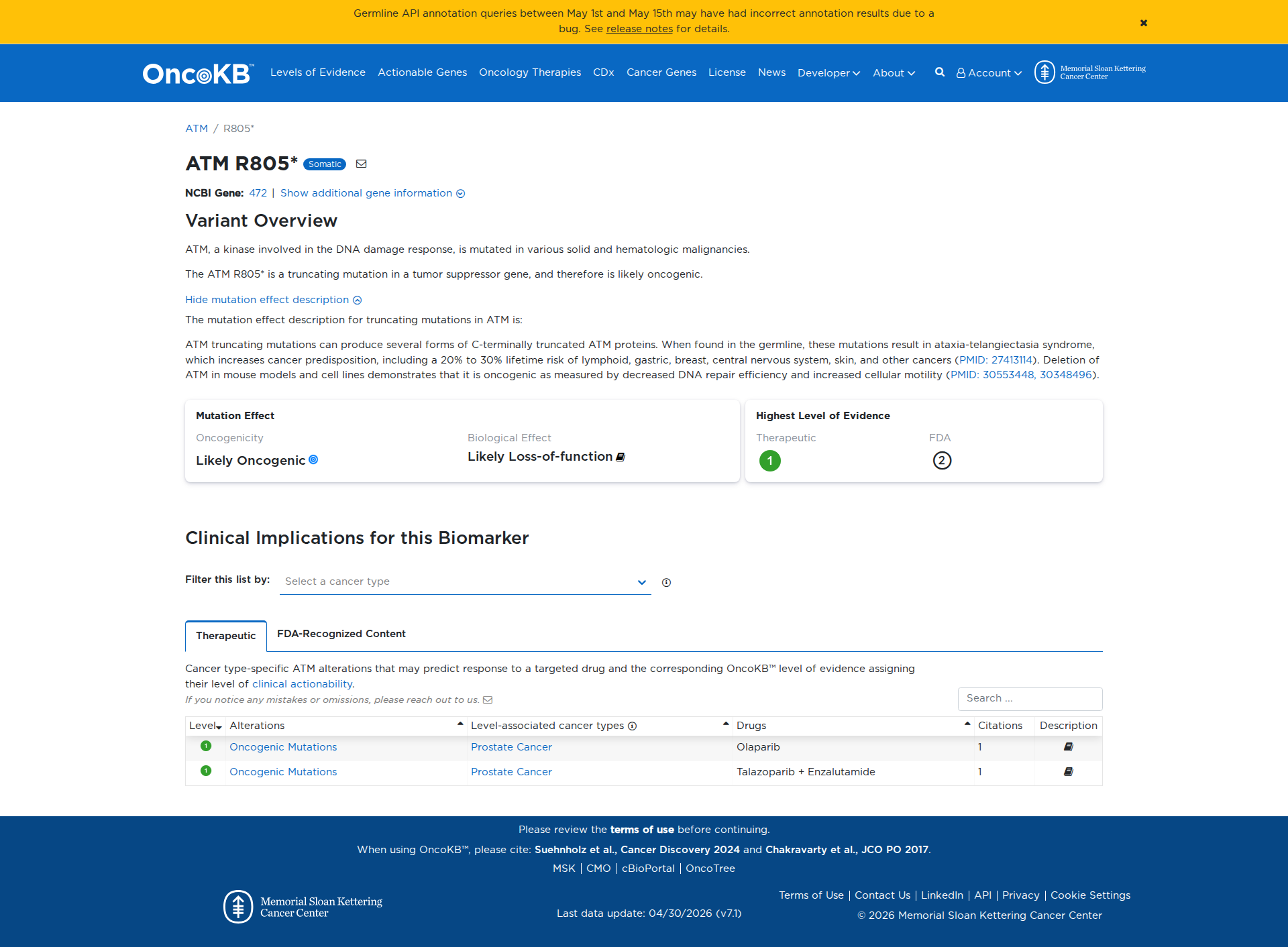 OncoKB Preview