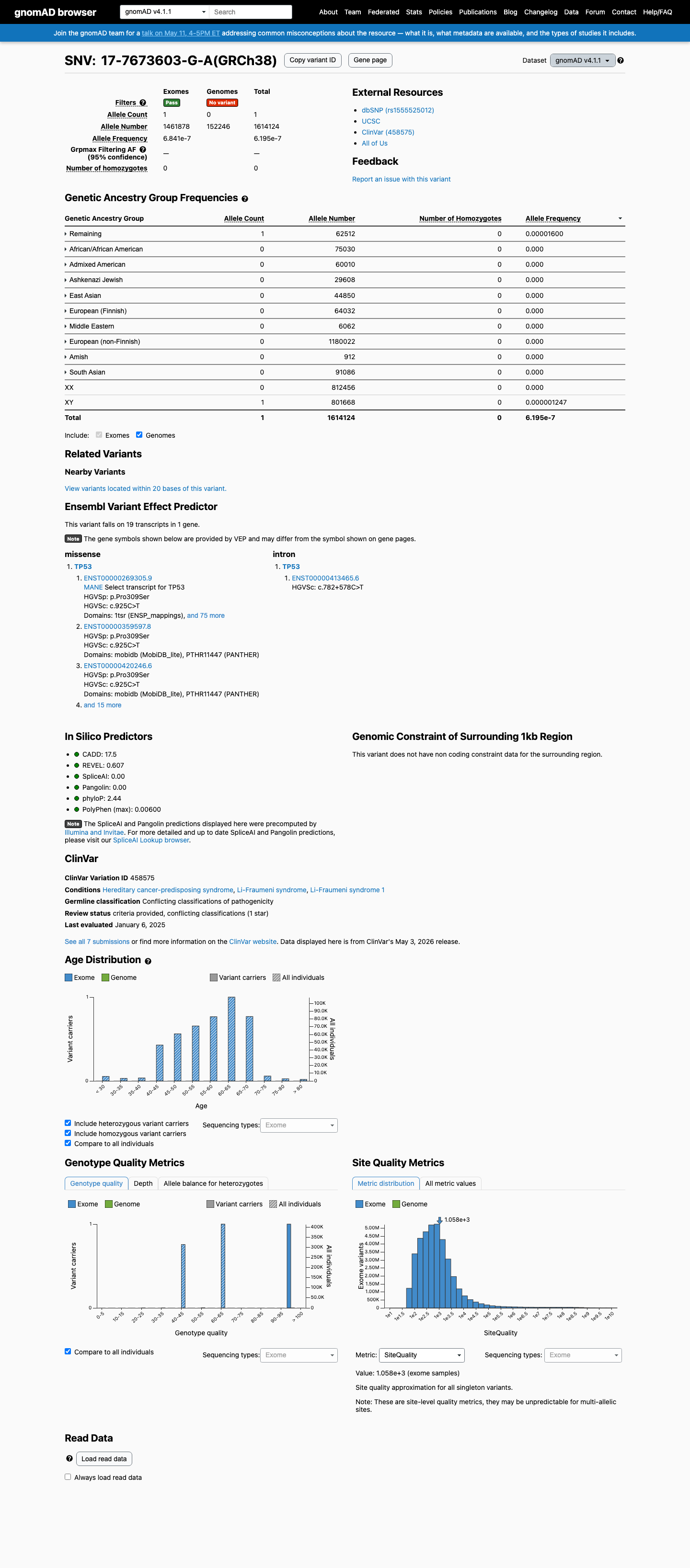 gnomAD v4.1 evidence