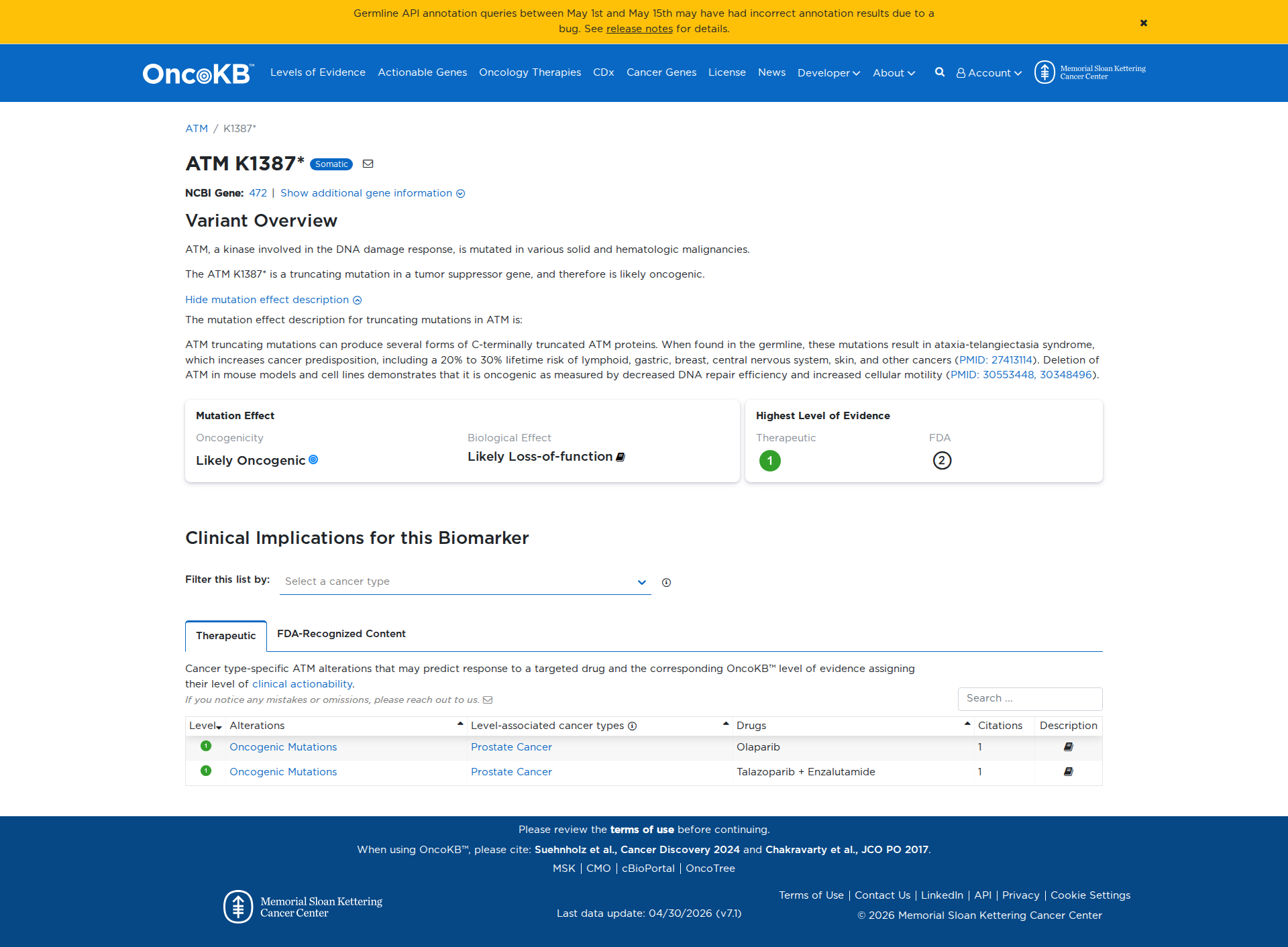 OncoKB Preview