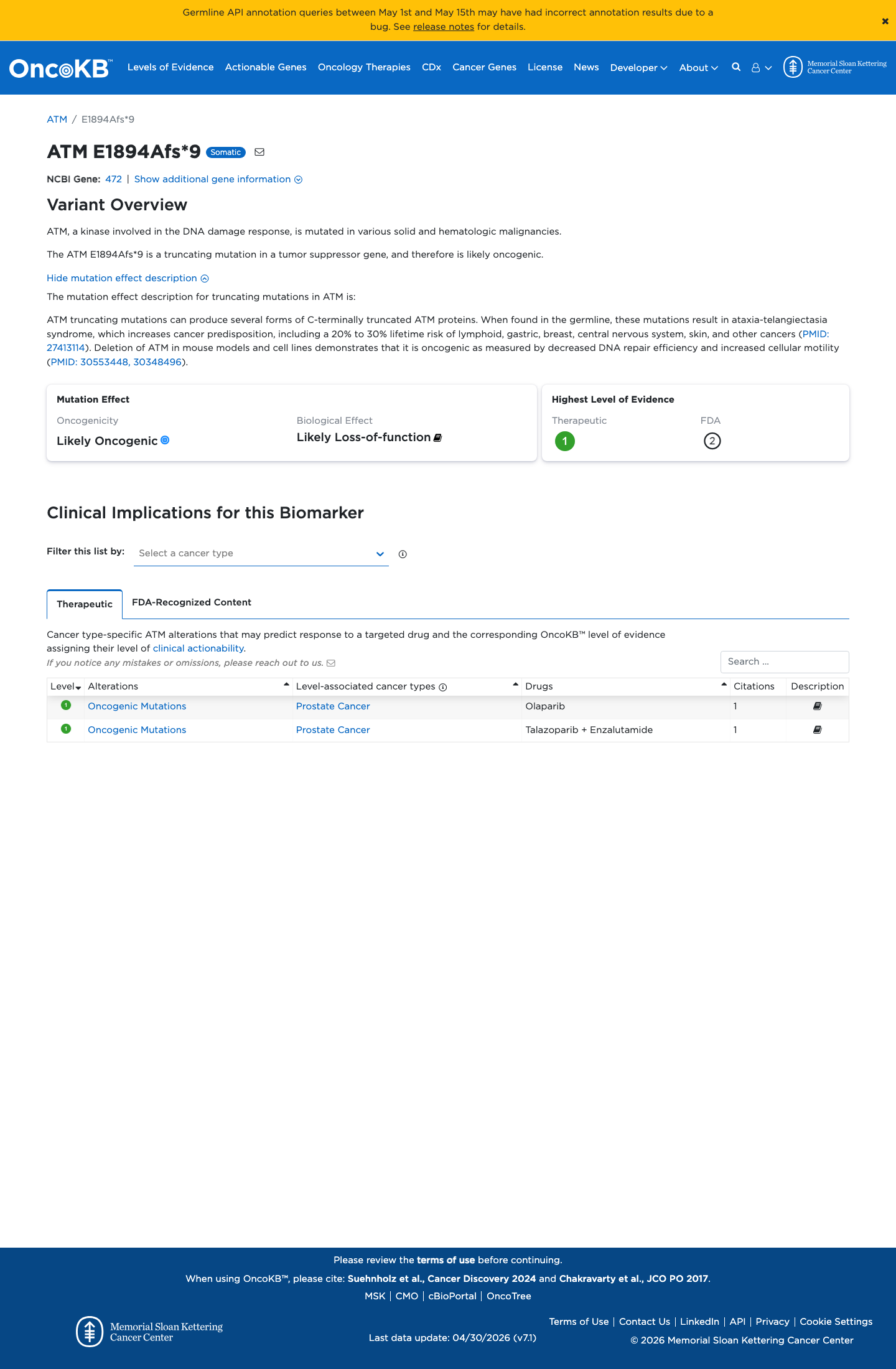 Functional evidence