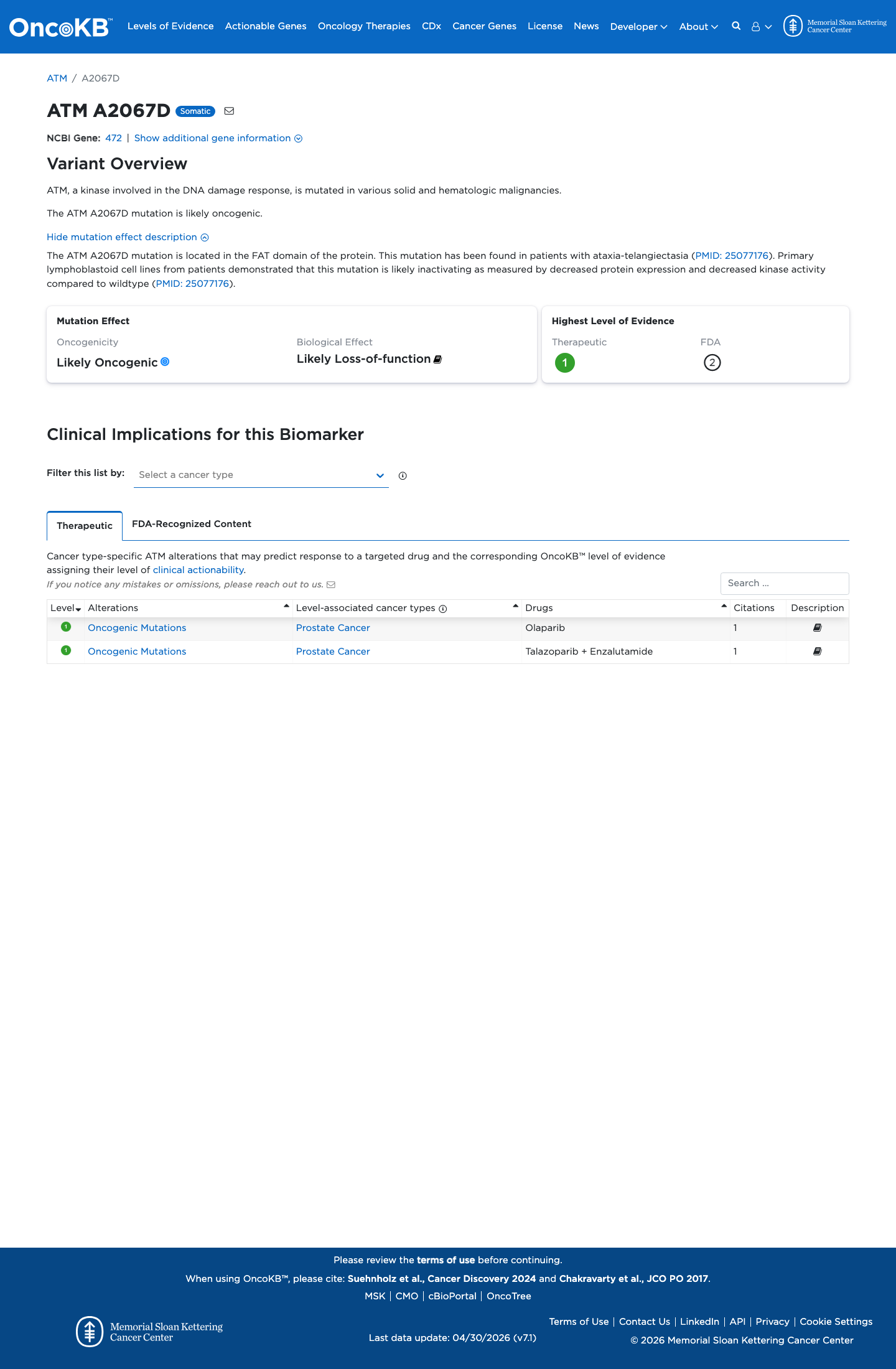 Functional evidence