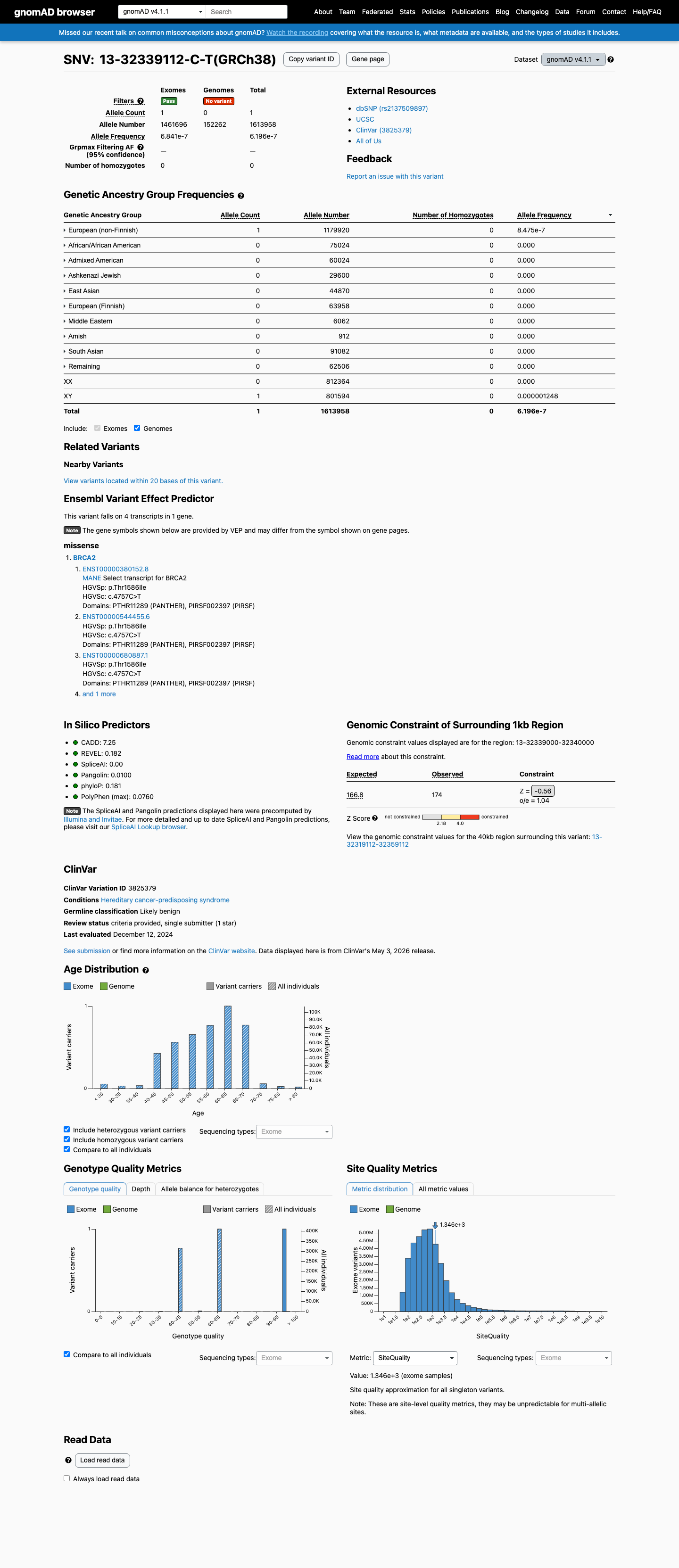gnomAD v4.1 evidence