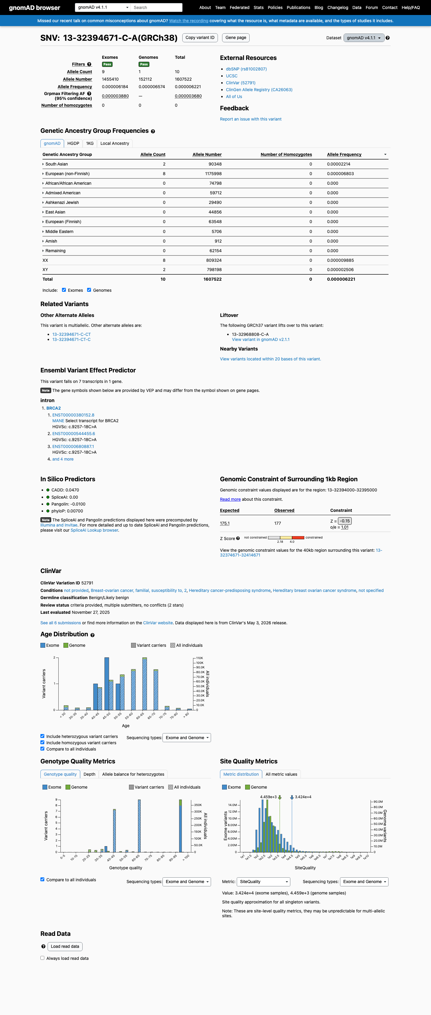 gnomAD v4.1 evidence