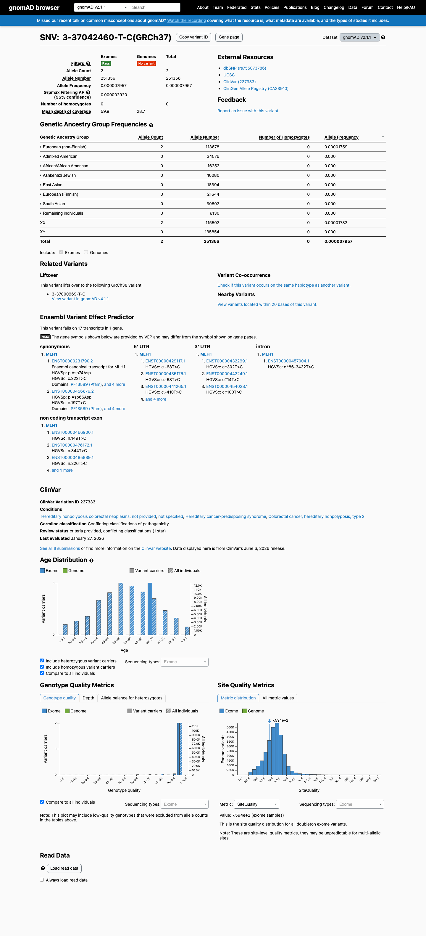 gnomAD v2.1 screenshot