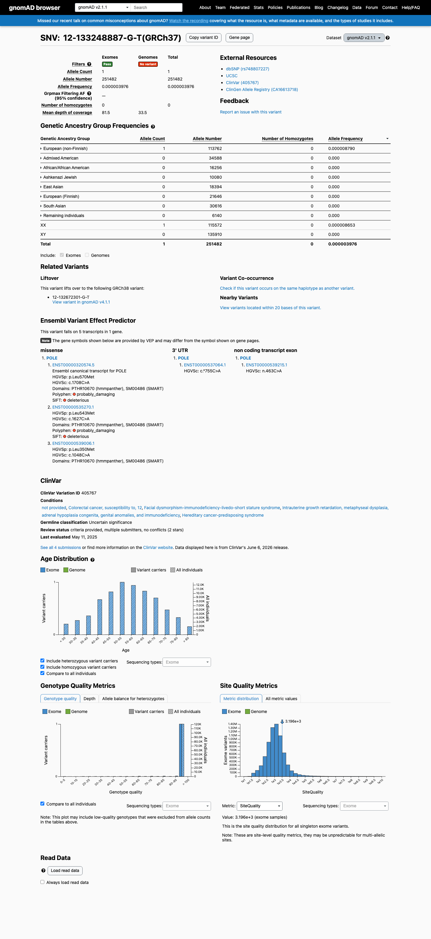 gnomAD v2.1 screenshot