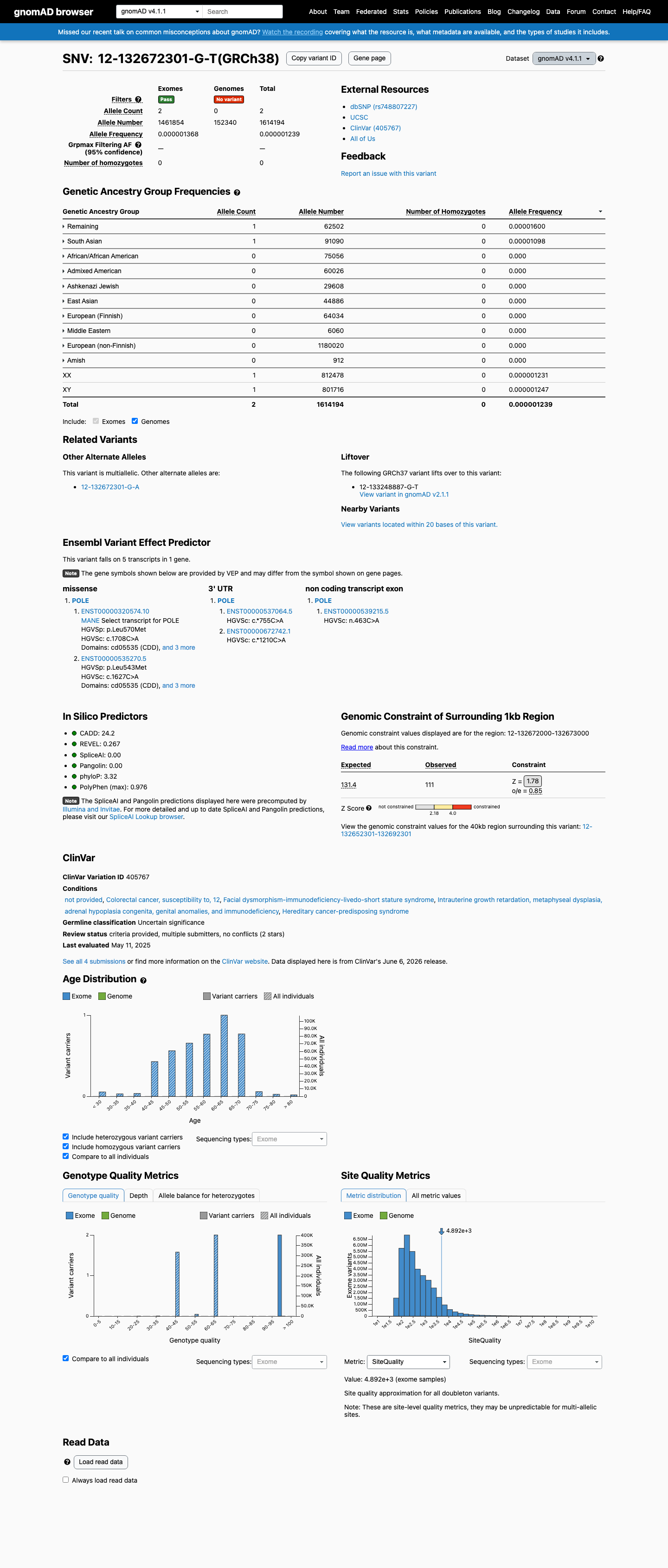 gnomAD v4.1 screenshot