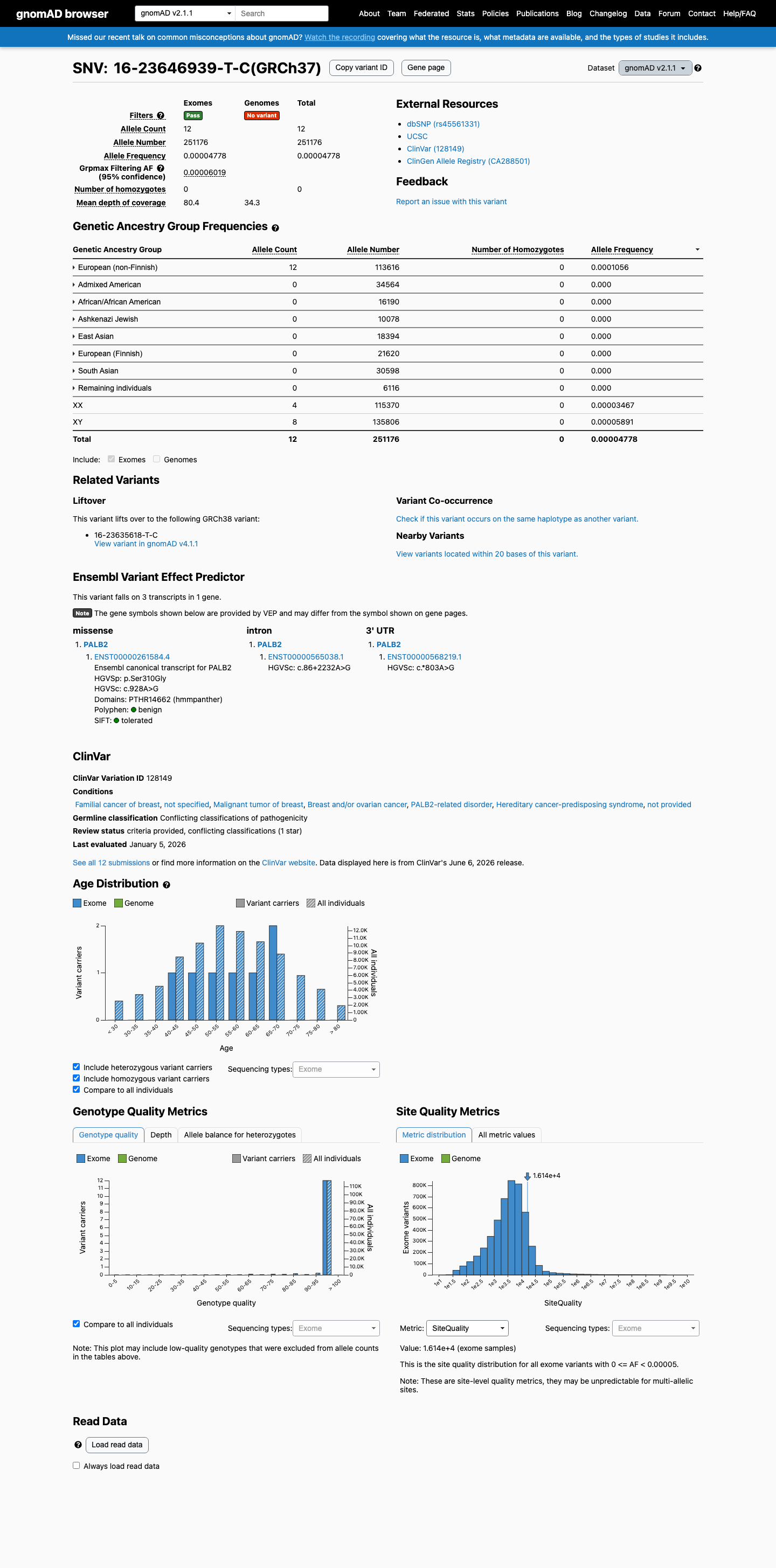 gnomAD v2.1 screenshot