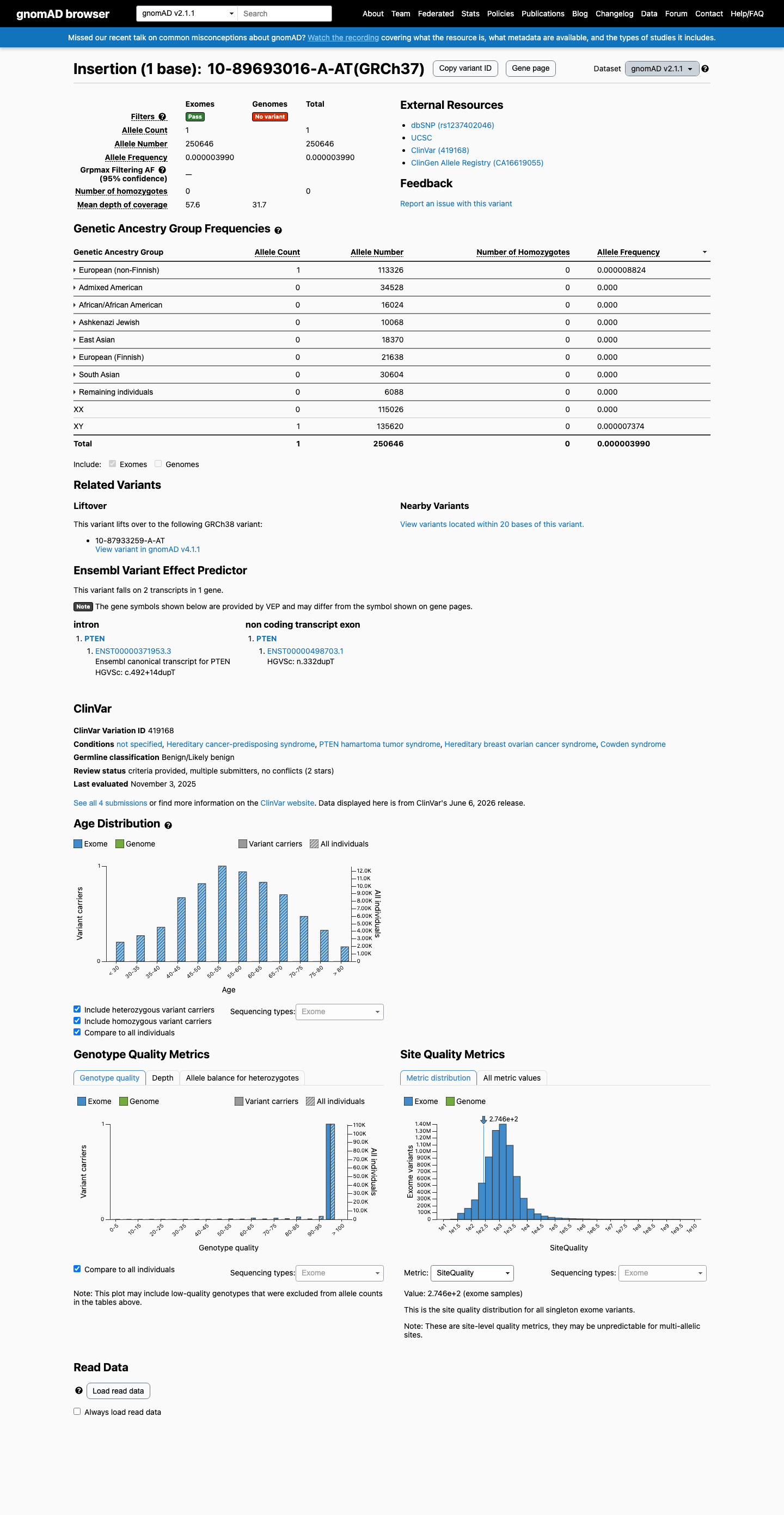 gnomAD v2.1 screenshot