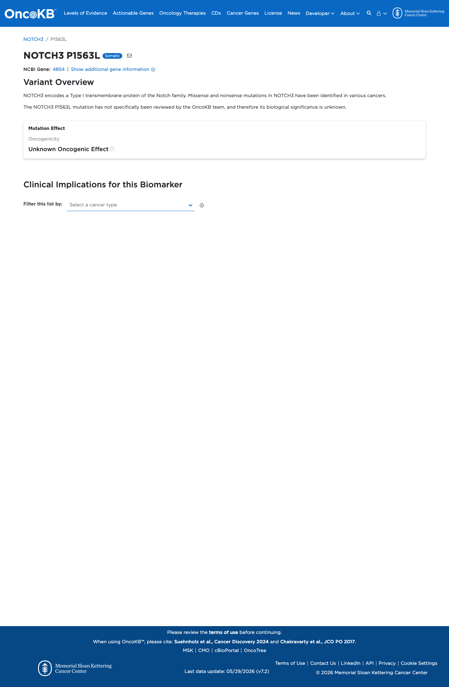 Functional / OncoKB screenshot