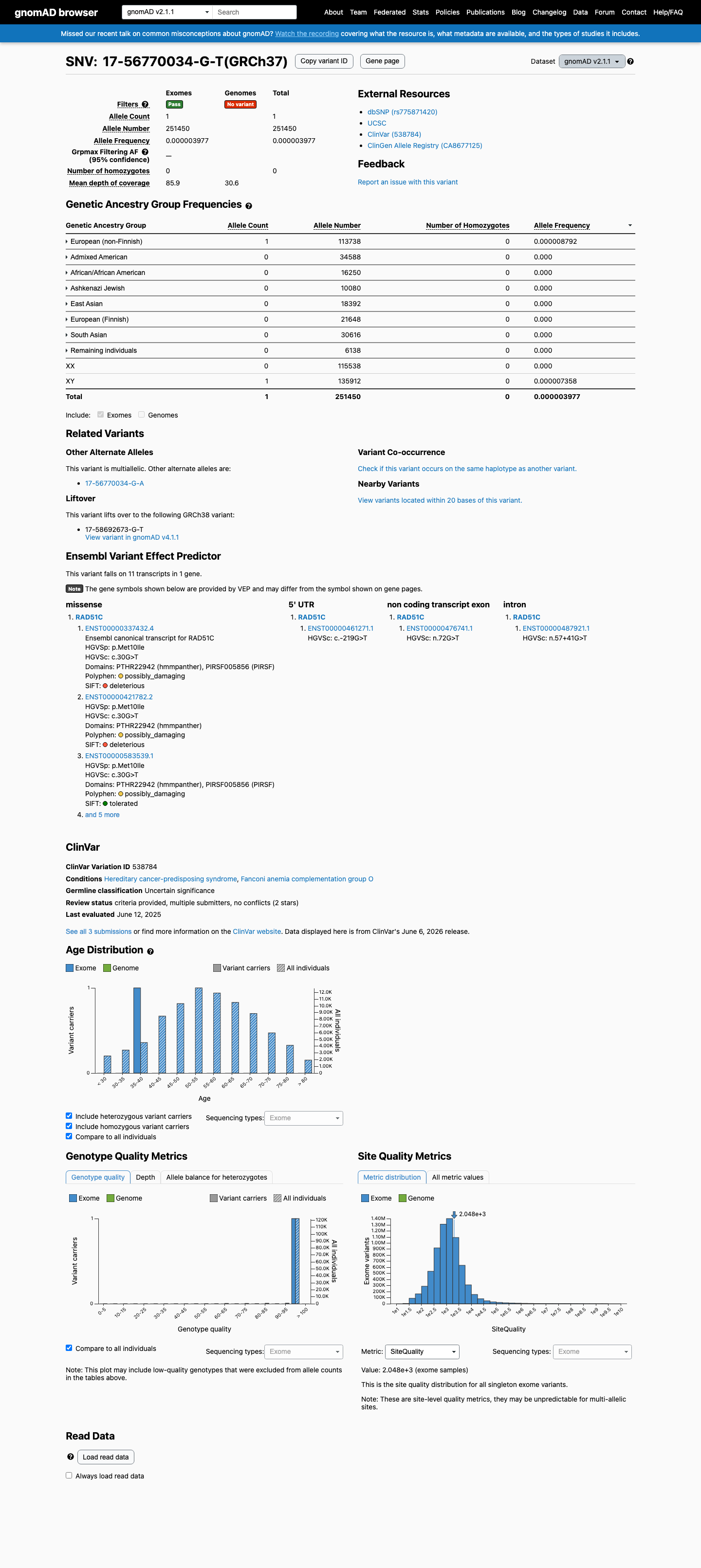 gnomAD v2.1 screenshot