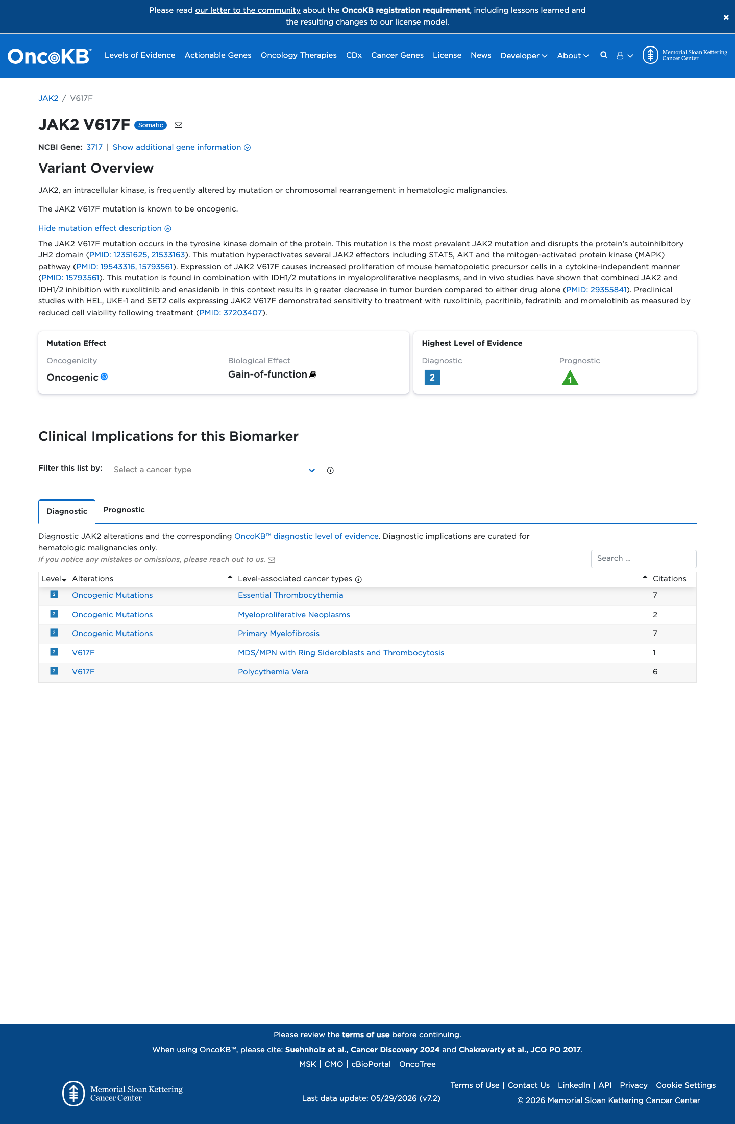Functional / OncoKB screenshot