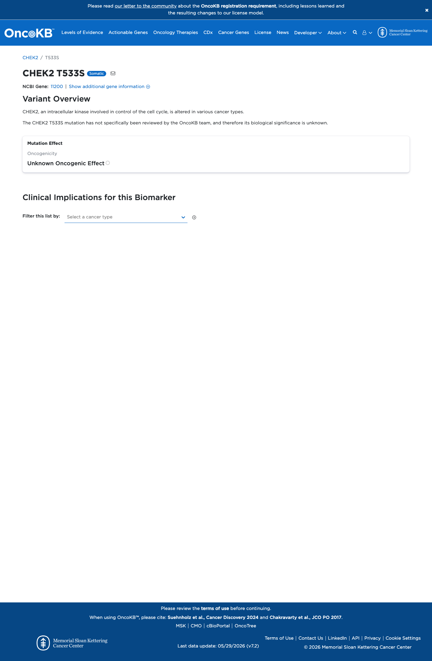 Functional / OncoKB screenshot
