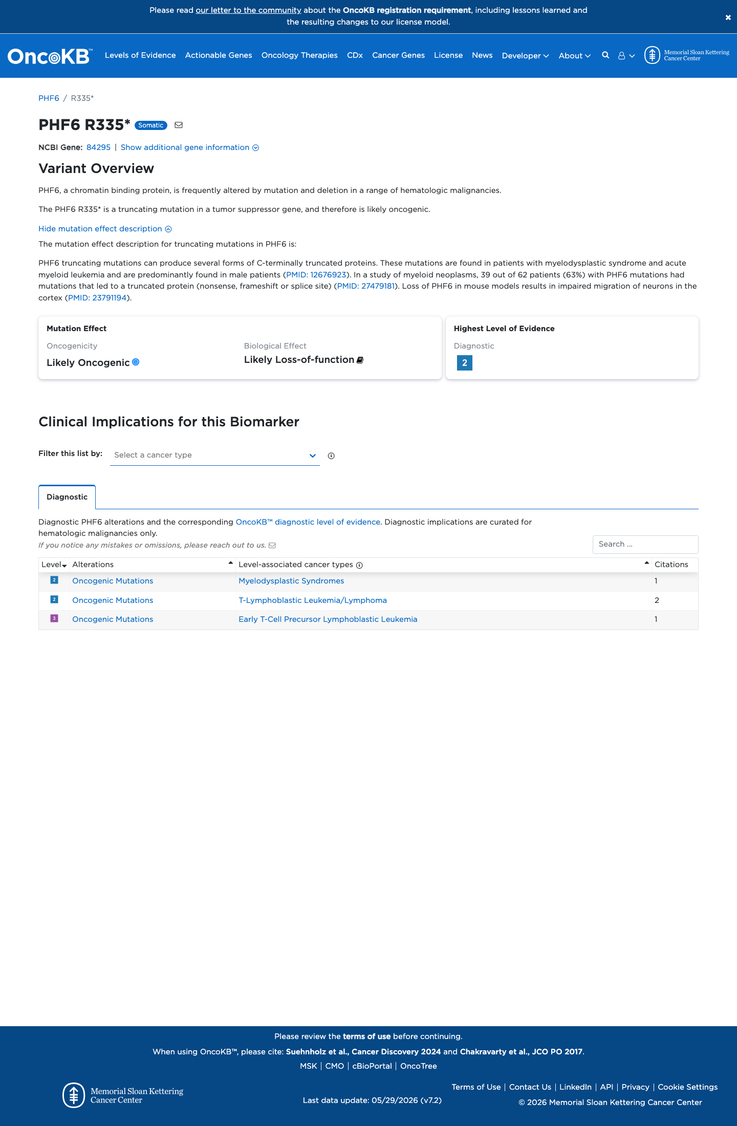Functional / OncoKB screenshot