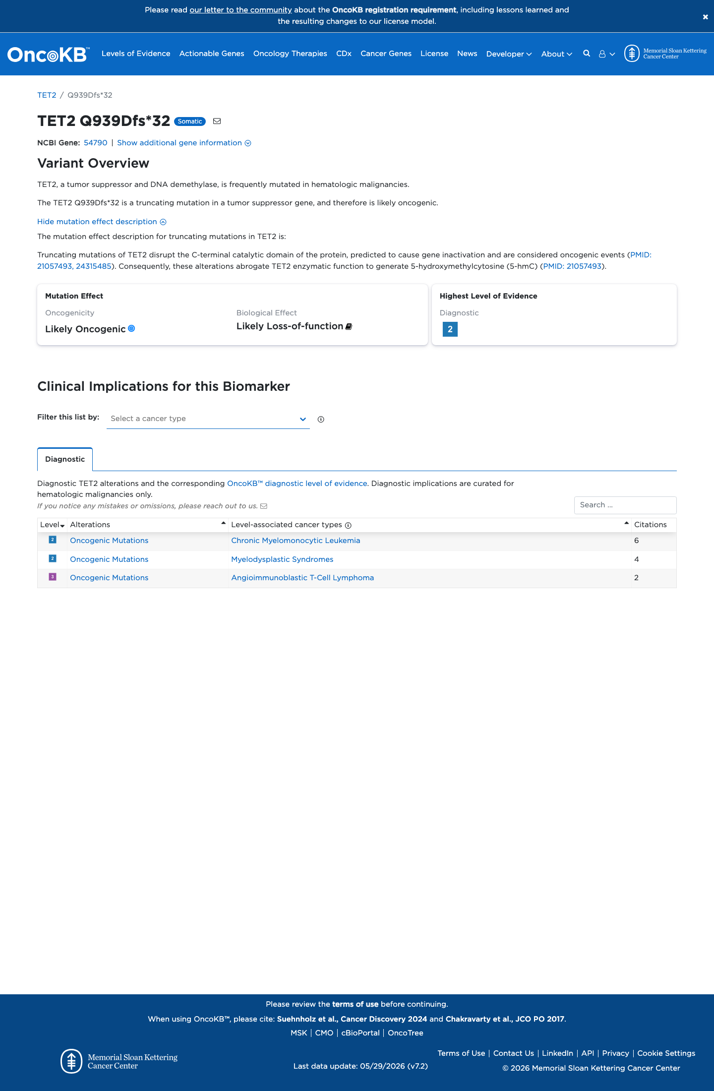 Functional / OncoKB screenshot