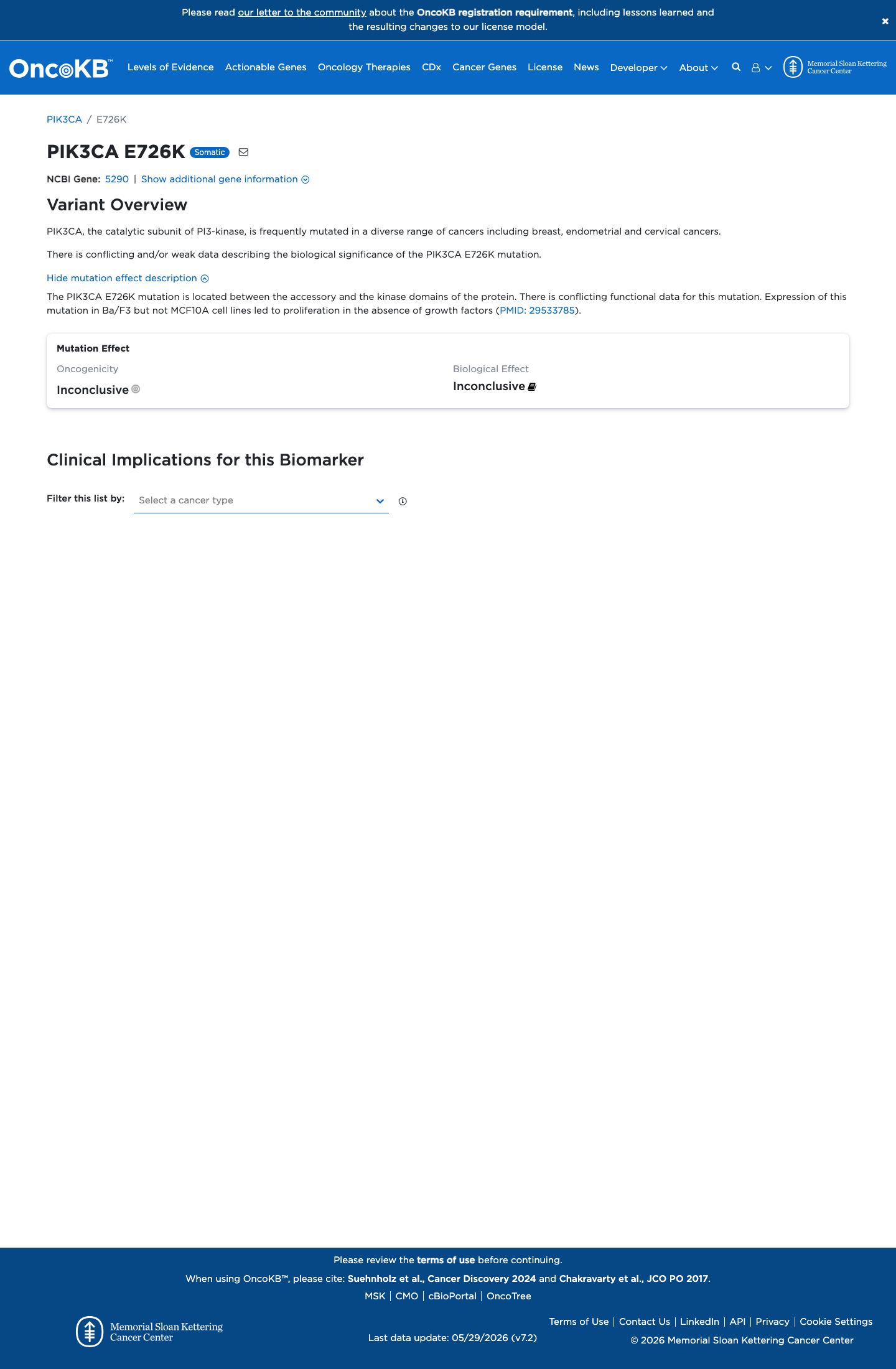 Functional / OncoKB screenshot