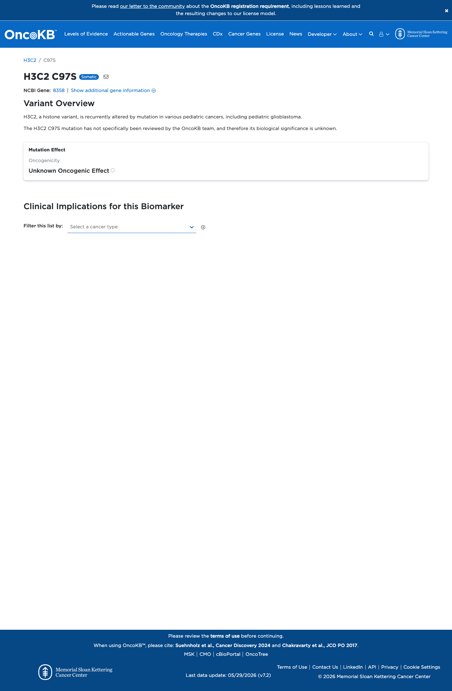 Functional / OncoKB screenshot