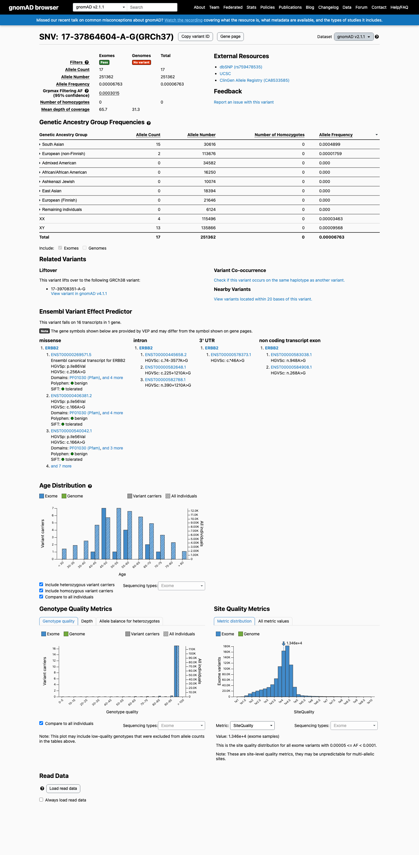 gnomAD v2.1 screenshot