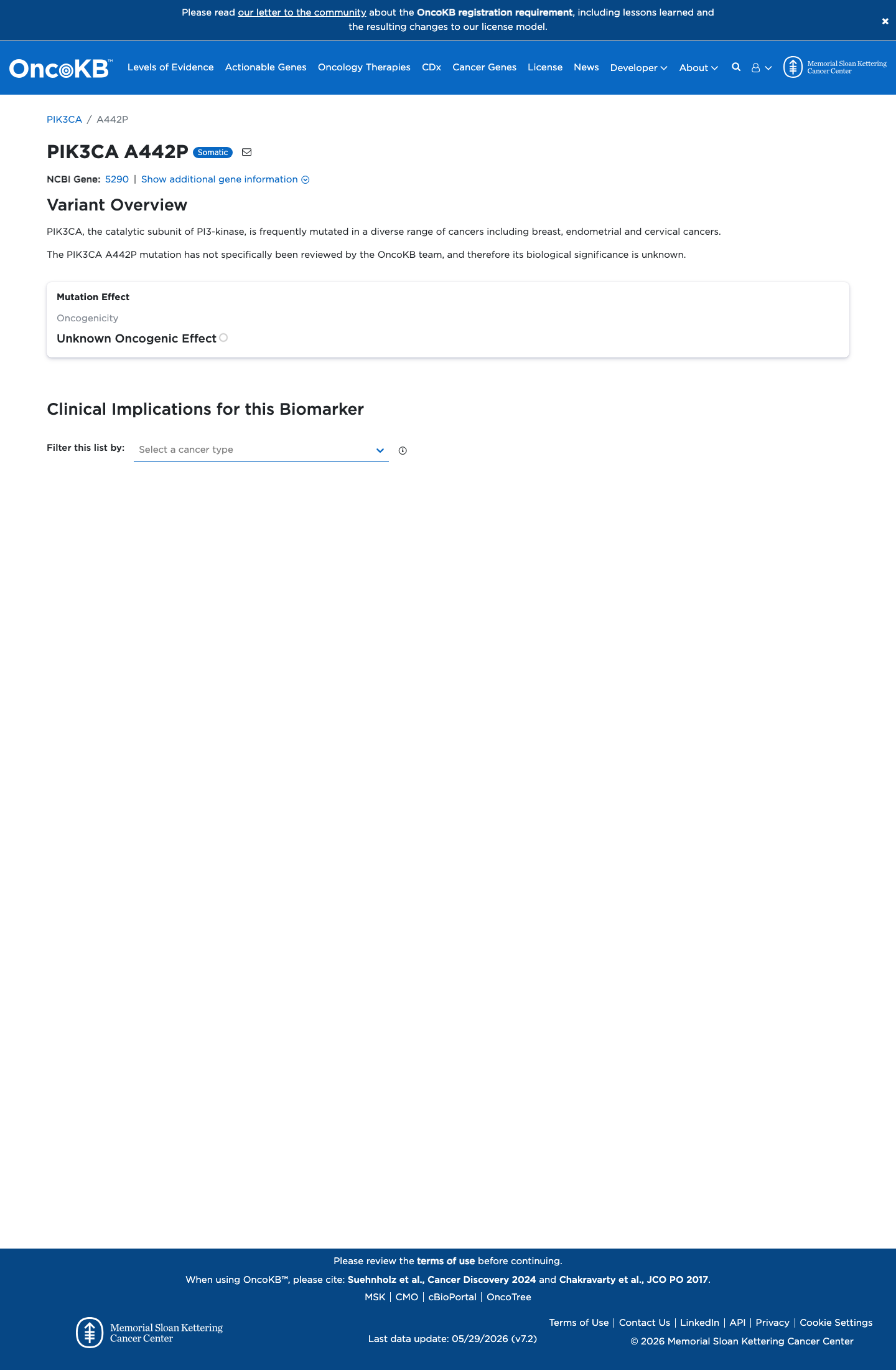 Functional / OncoKB screenshot