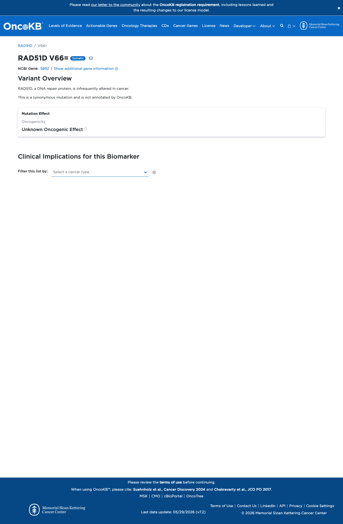 Functional / OncoKB screenshot