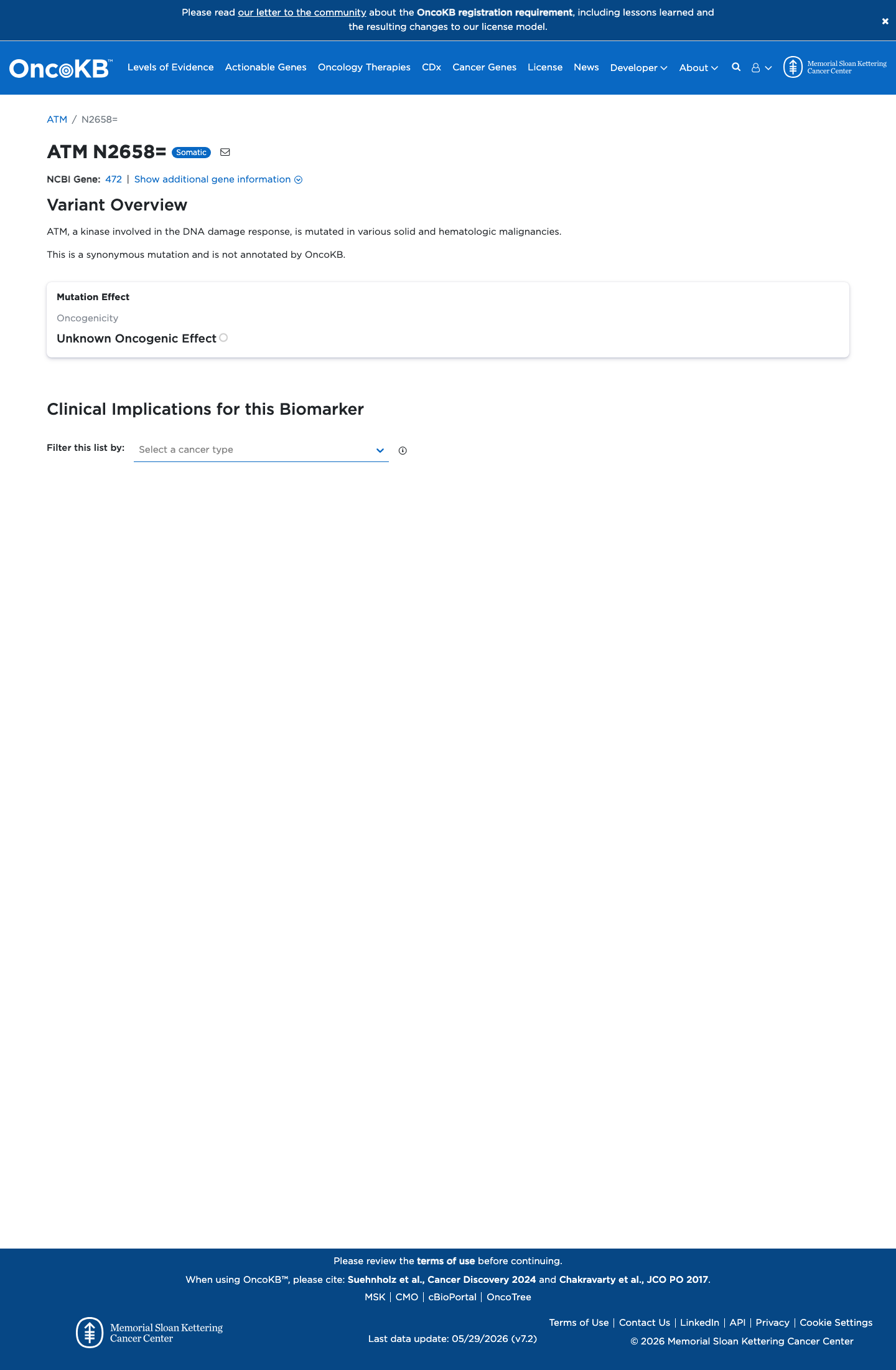 Functional / OncoKB screenshot