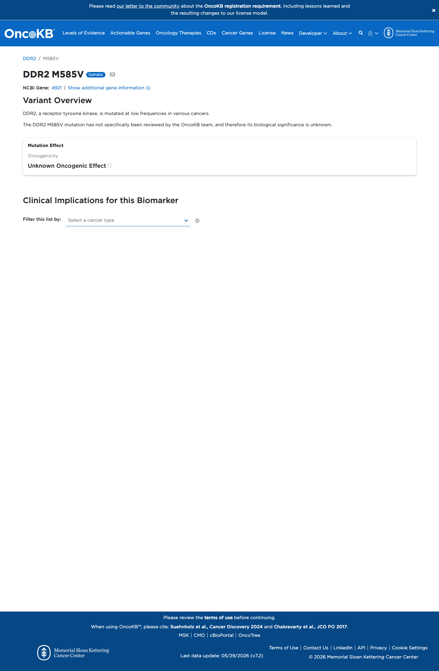 Functional / OncoKB screenshot