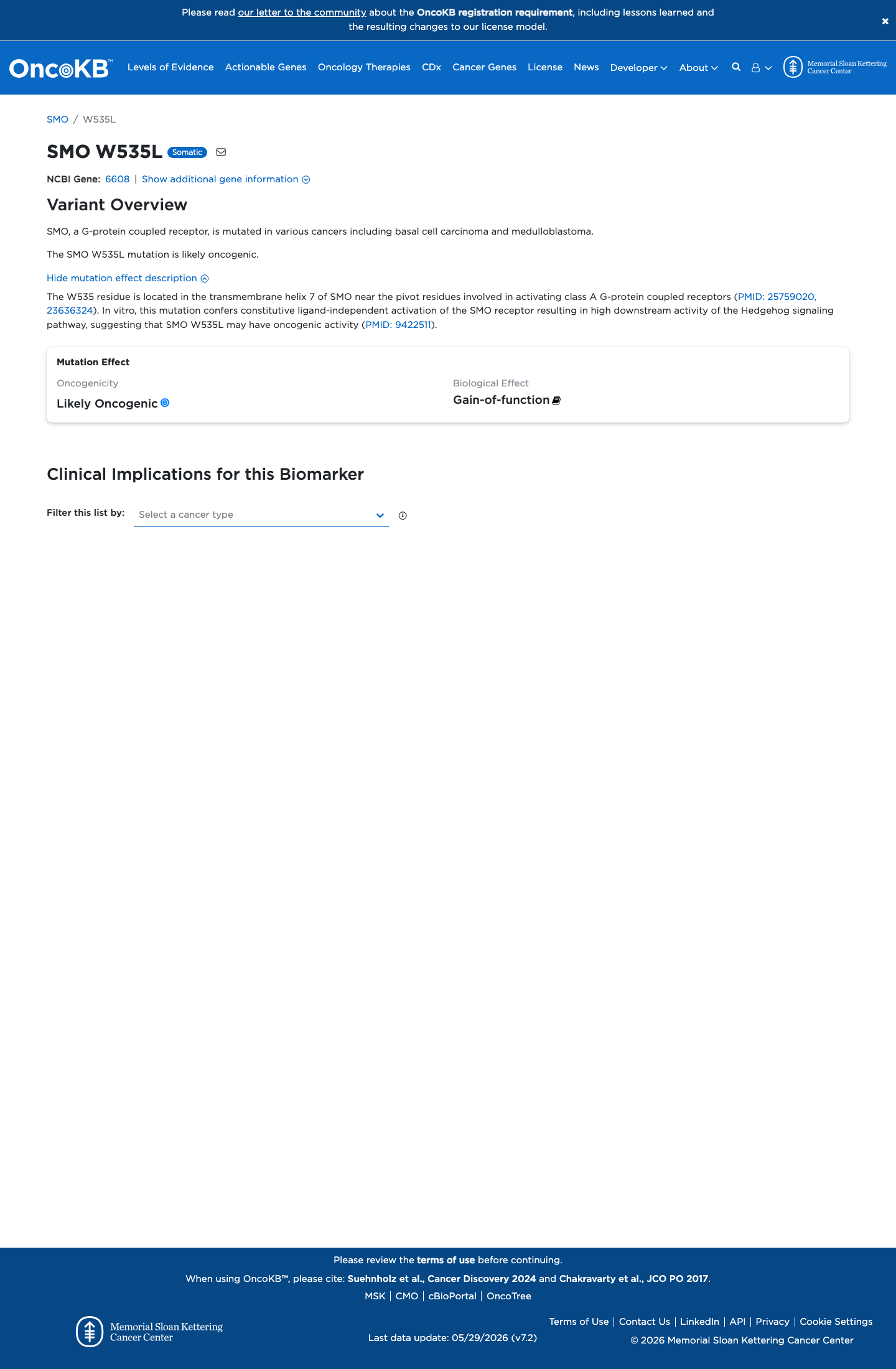 Functional / OncoKB screenshot