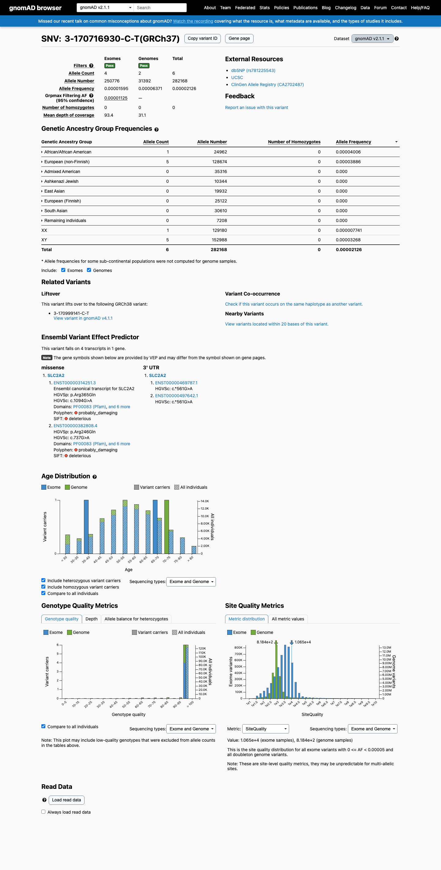 gnomAD v2.1 screenshot