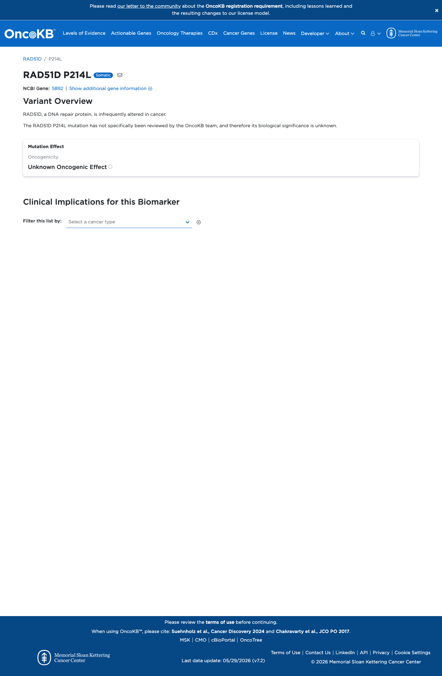 Functional / OncoKB screenshot