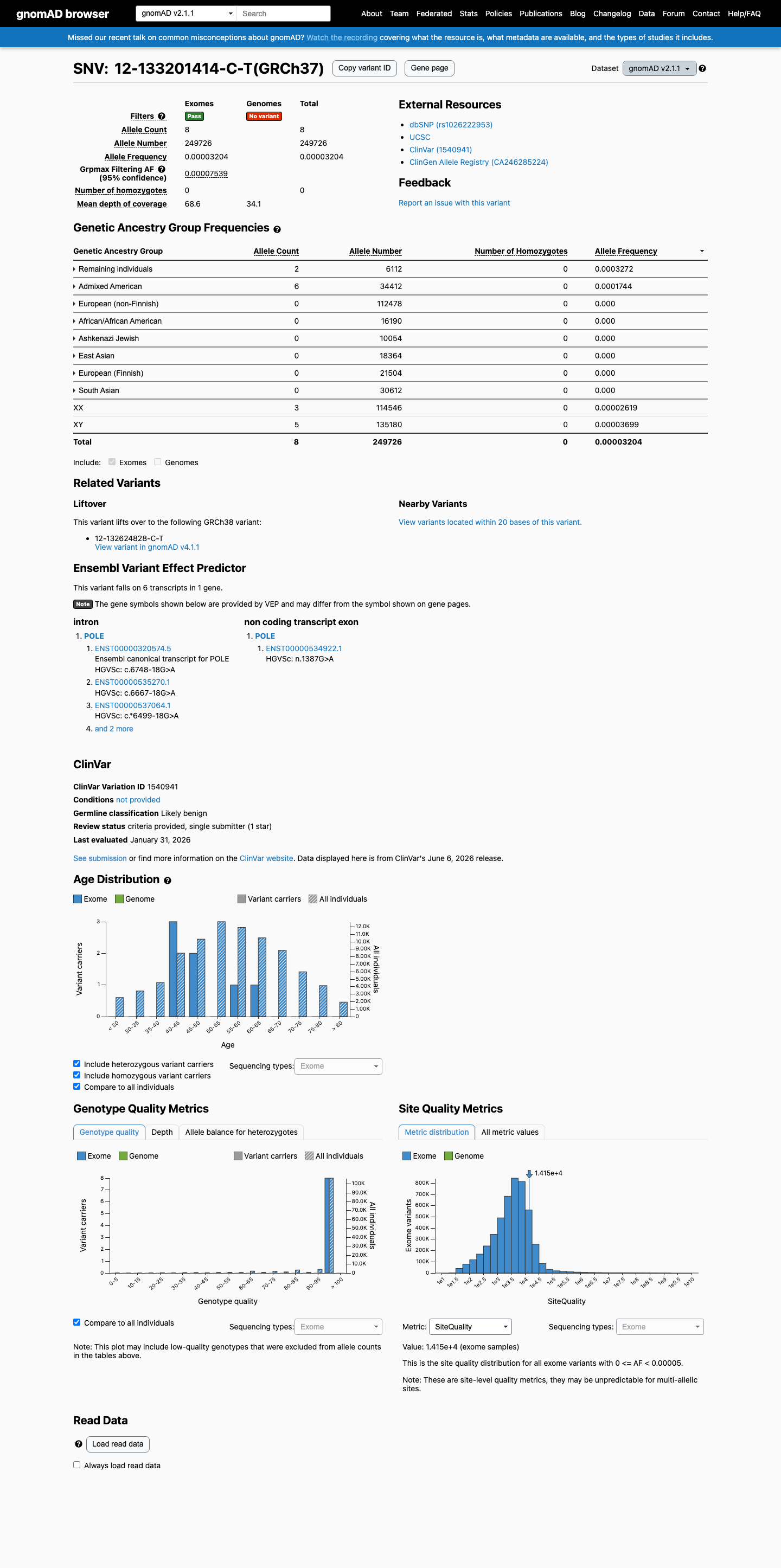 gnomAD v2.1 screenshot