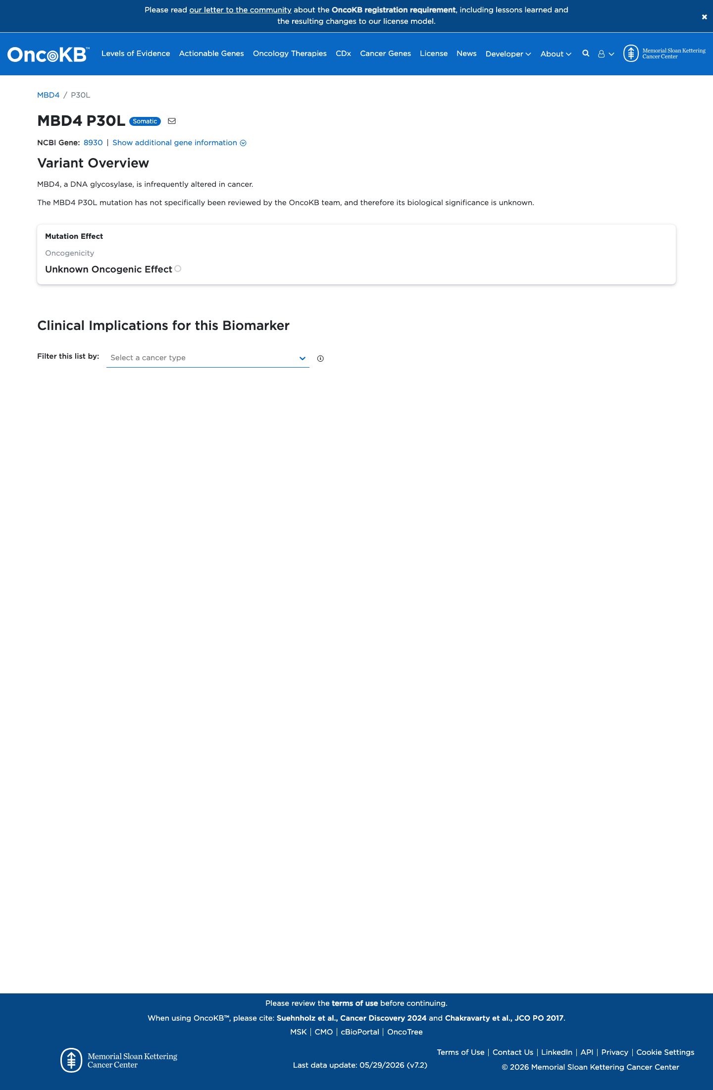 Functional / OncoKB screenshot