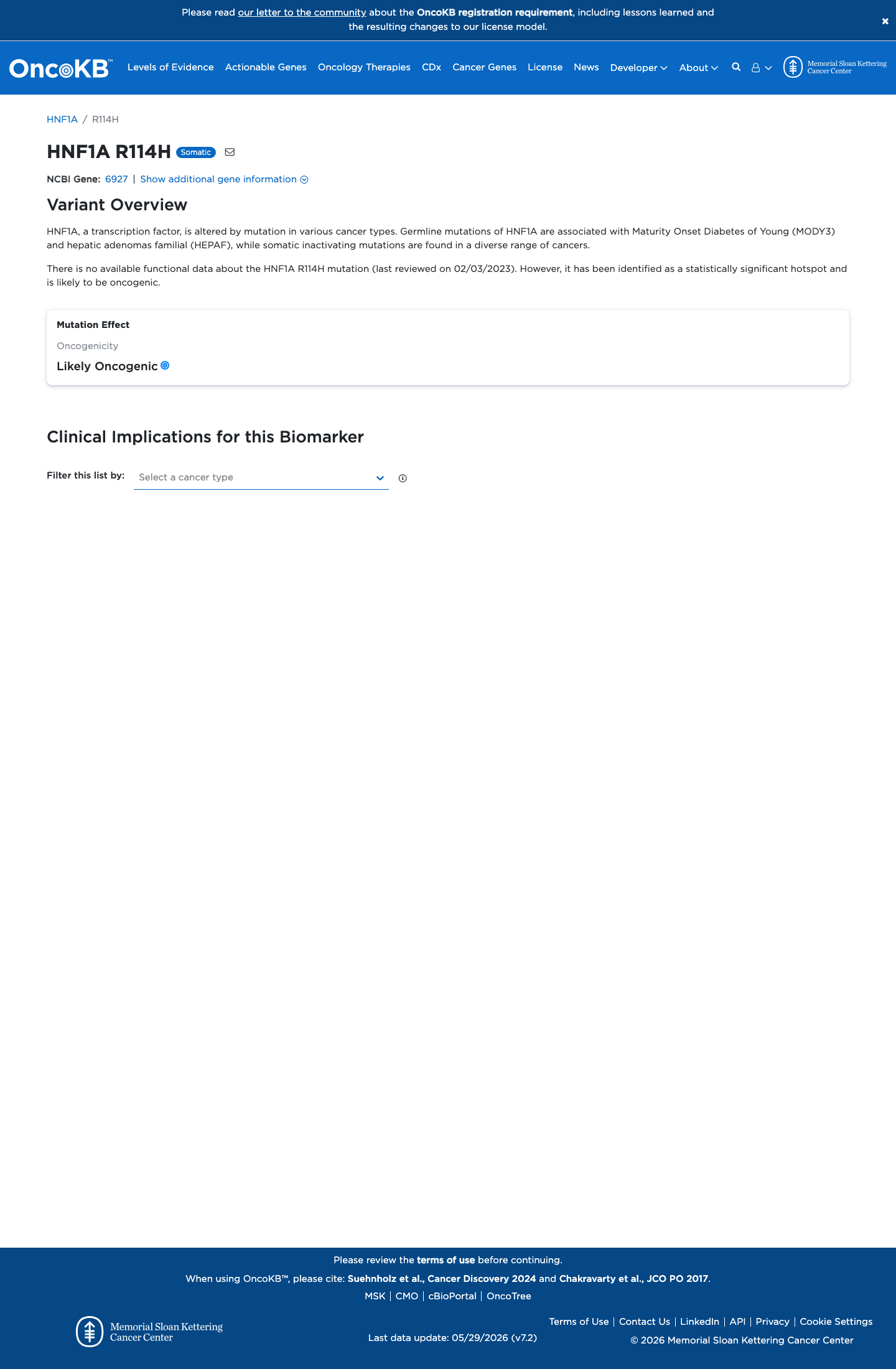 Functional / OncoKB screenshot